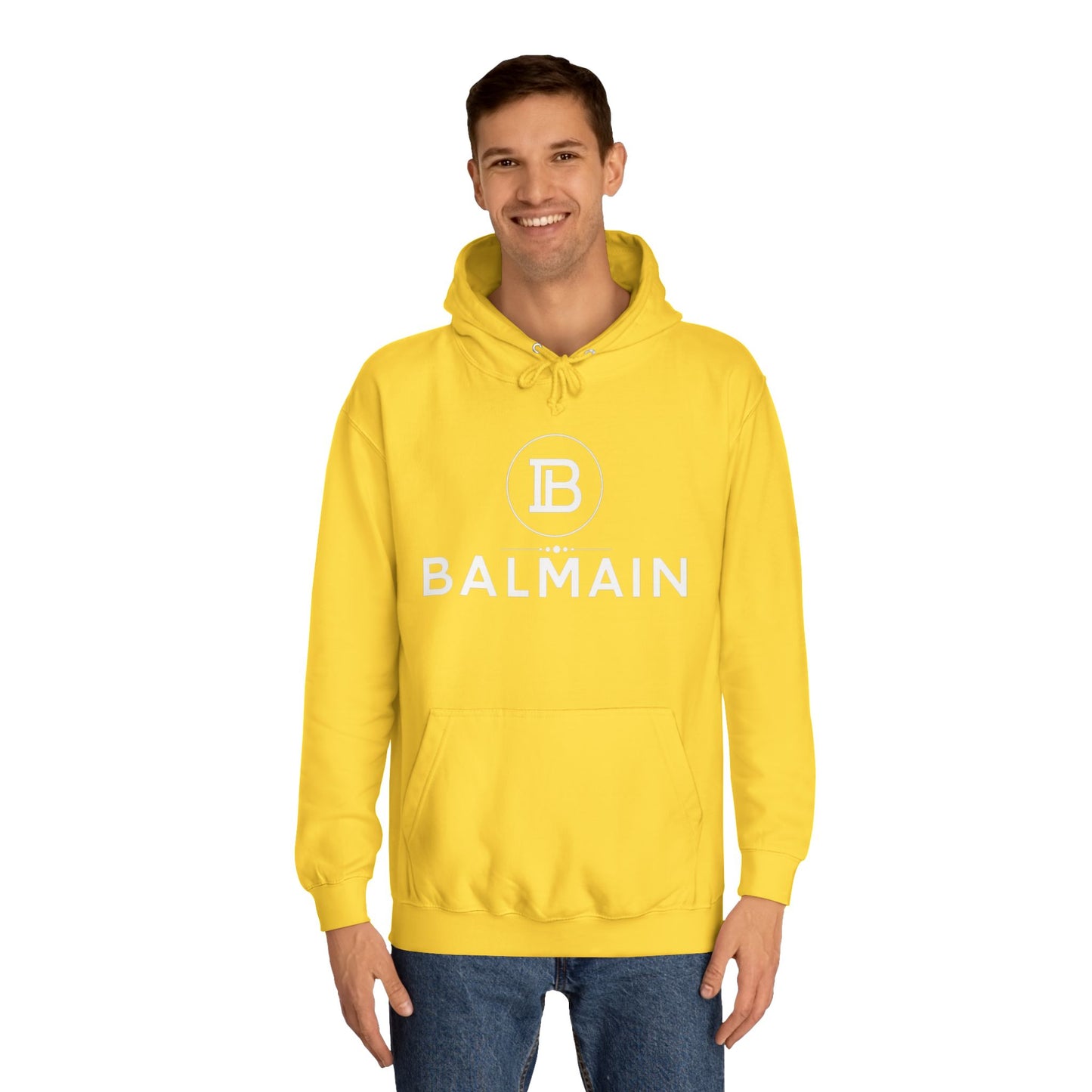 Stylish Unisex College Hoodie with BALMAIN Logo