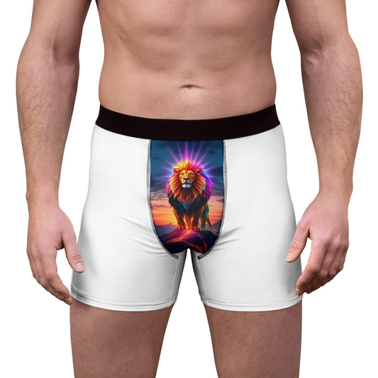 Lion King Boxer Briefs — Vibrant Majestic Lion Print Men’s Underwear