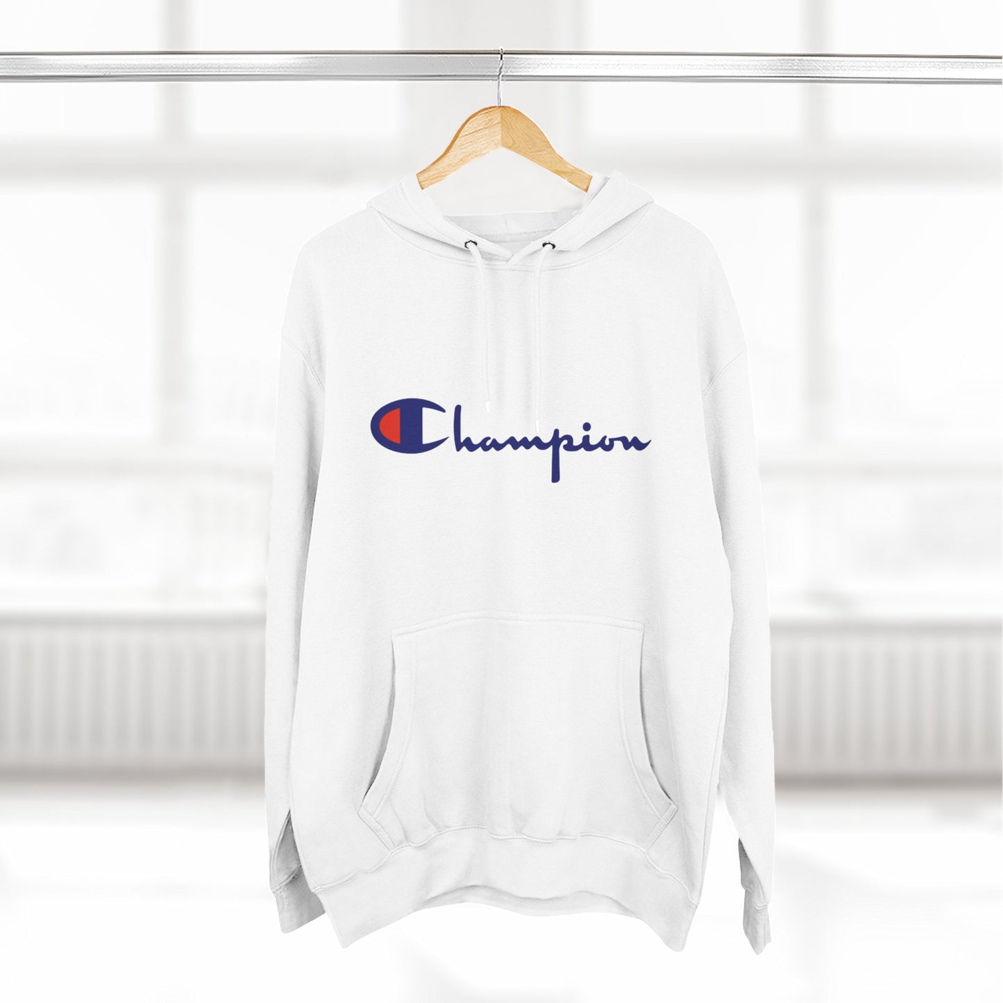 Champion Logo Hoodie – Classic Script Athletic Pullover