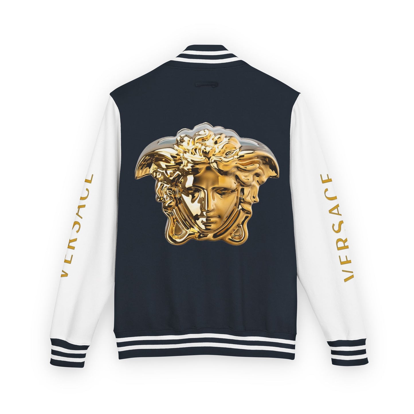 Versace-Style Unisex Heavyweight Letterman Jacket | Vintage Streetwear, Casual Fashion, Layering, Gift for Fashion Lovers, Unique Outerwear