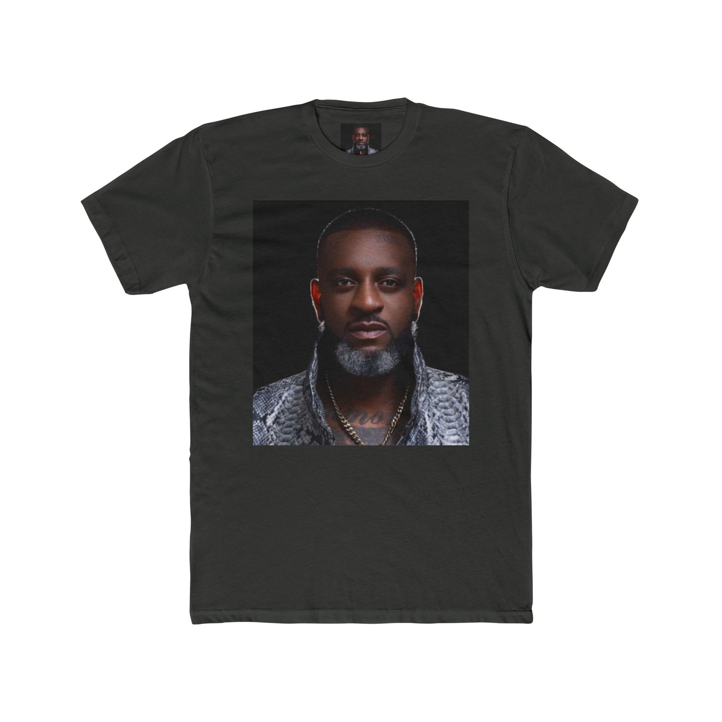 Unisex Cotton Crew Tee with Bold Portrait Design