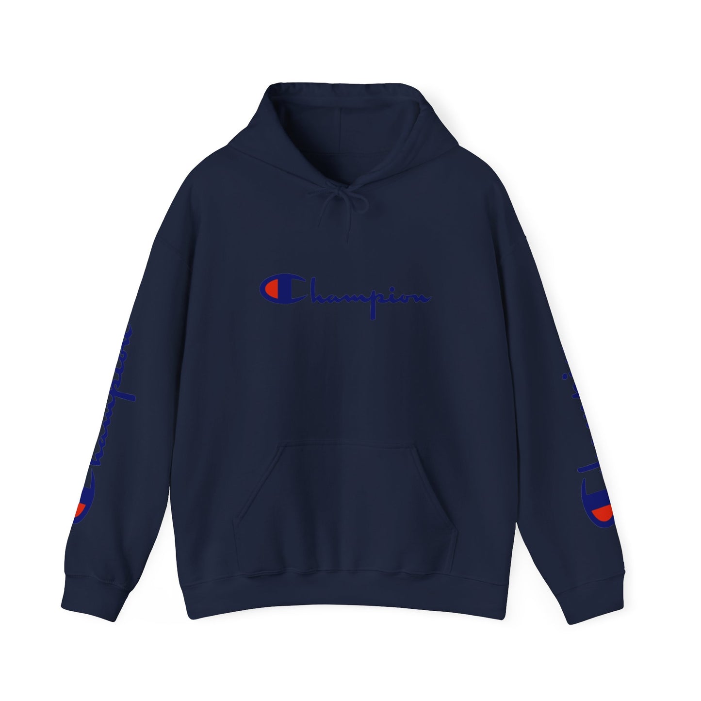 Champion Logo Unisex Hoodie, Cozy Streetwear Sweatshirt, Casual Layering Top, Gift for Him/Her, Everyday Comfort Wear
