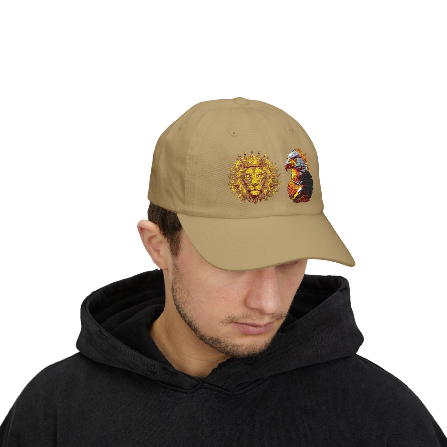 Lion and Eagle Dad Cap – Embroidered Sun Lion & Eagle Baseball Hat