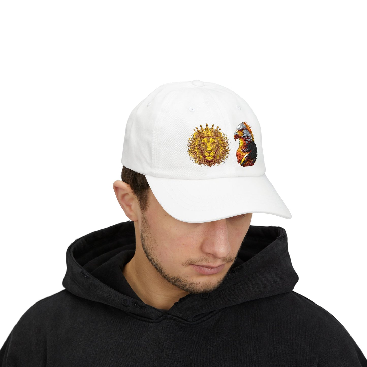 Lion and Eagle Dad Cap – Embroidered Sun Lion & Eagle Baseball Hat
