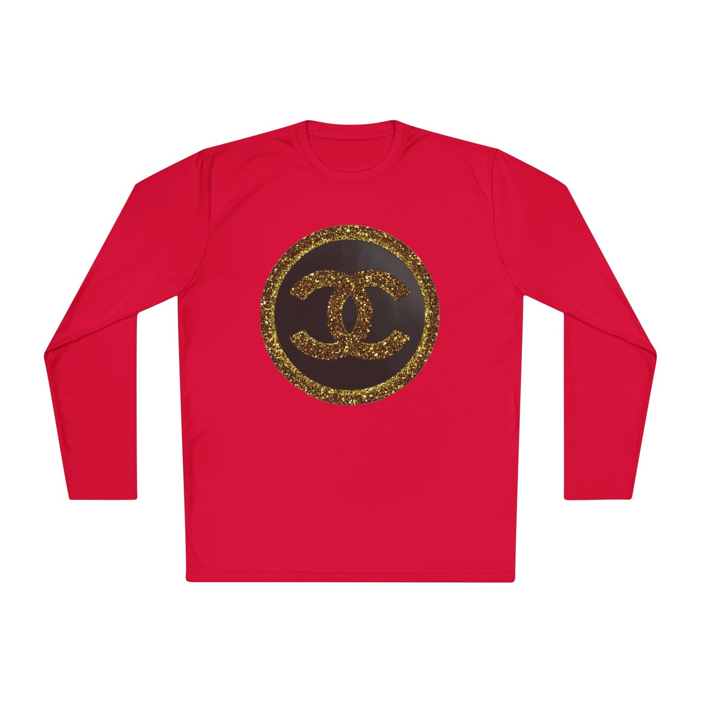 Gold Glitter Interlocking Logo Long Sleeve Tee