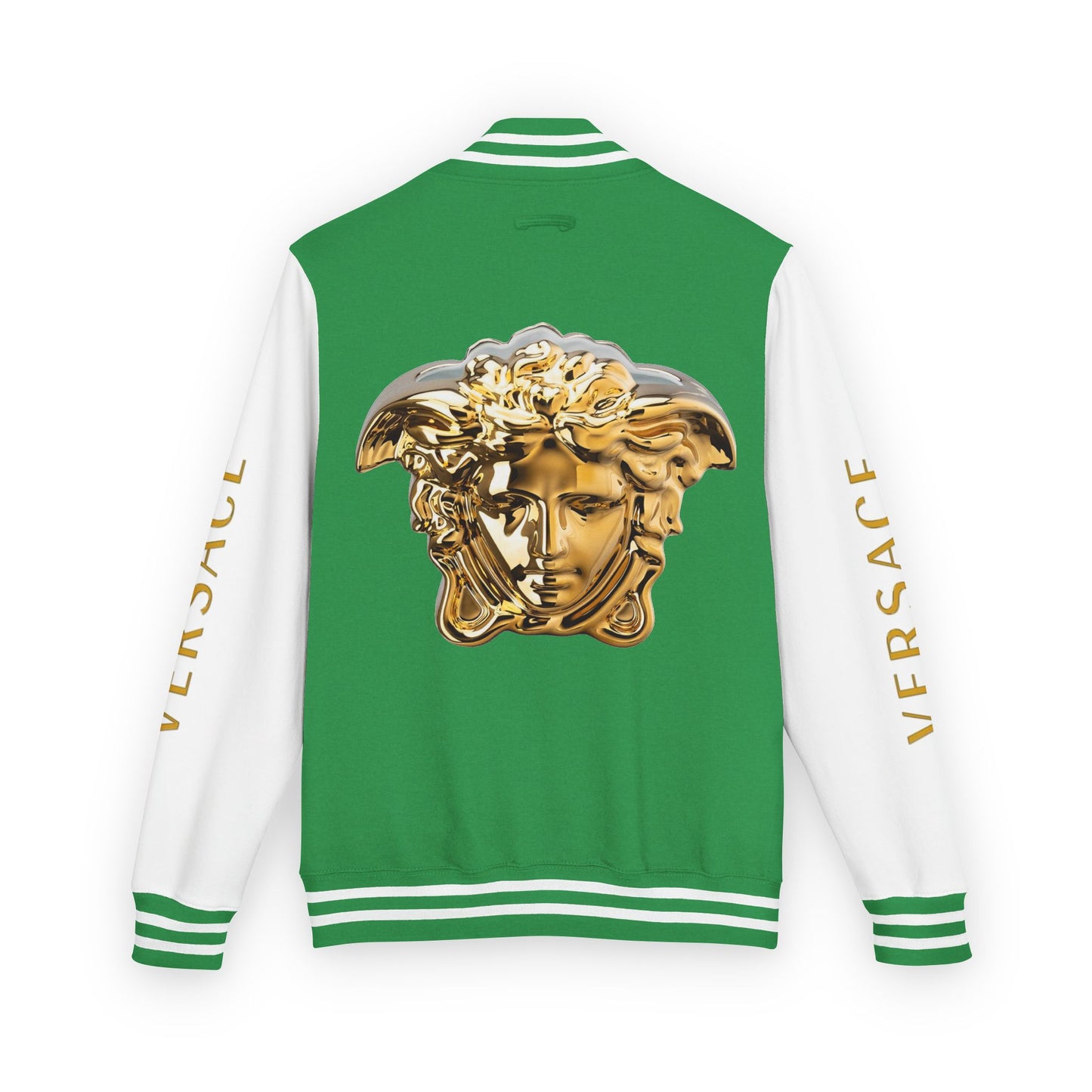 Versace-Style Unisex Heavyweight Letterman Jacket | Vintage Streetwear, Casual Fashion, Layering, Gift for Fashion Lovers, Unique Outerwear