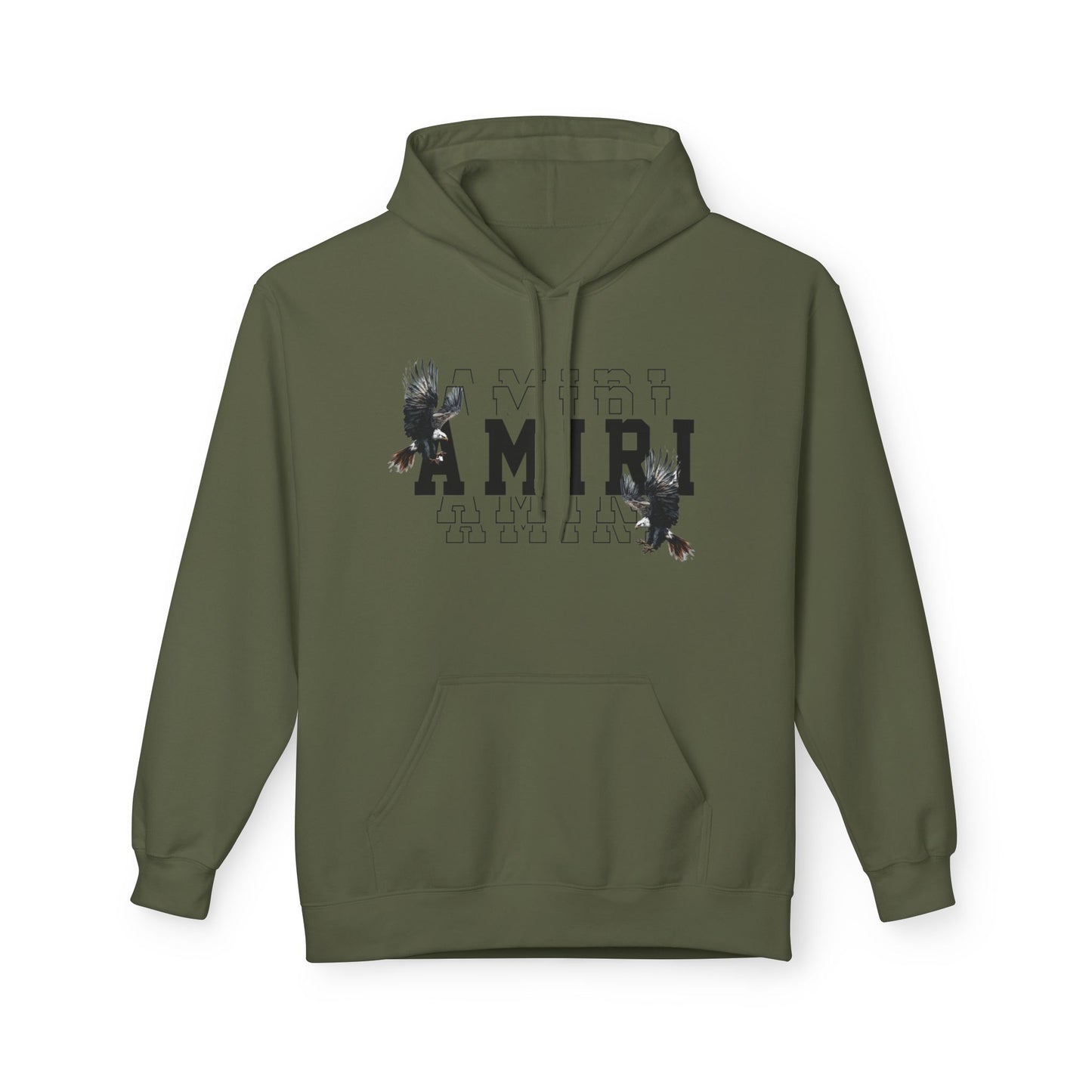 Amiri Graphic Hoodie — Raven College Lettering Streetwear Pullover