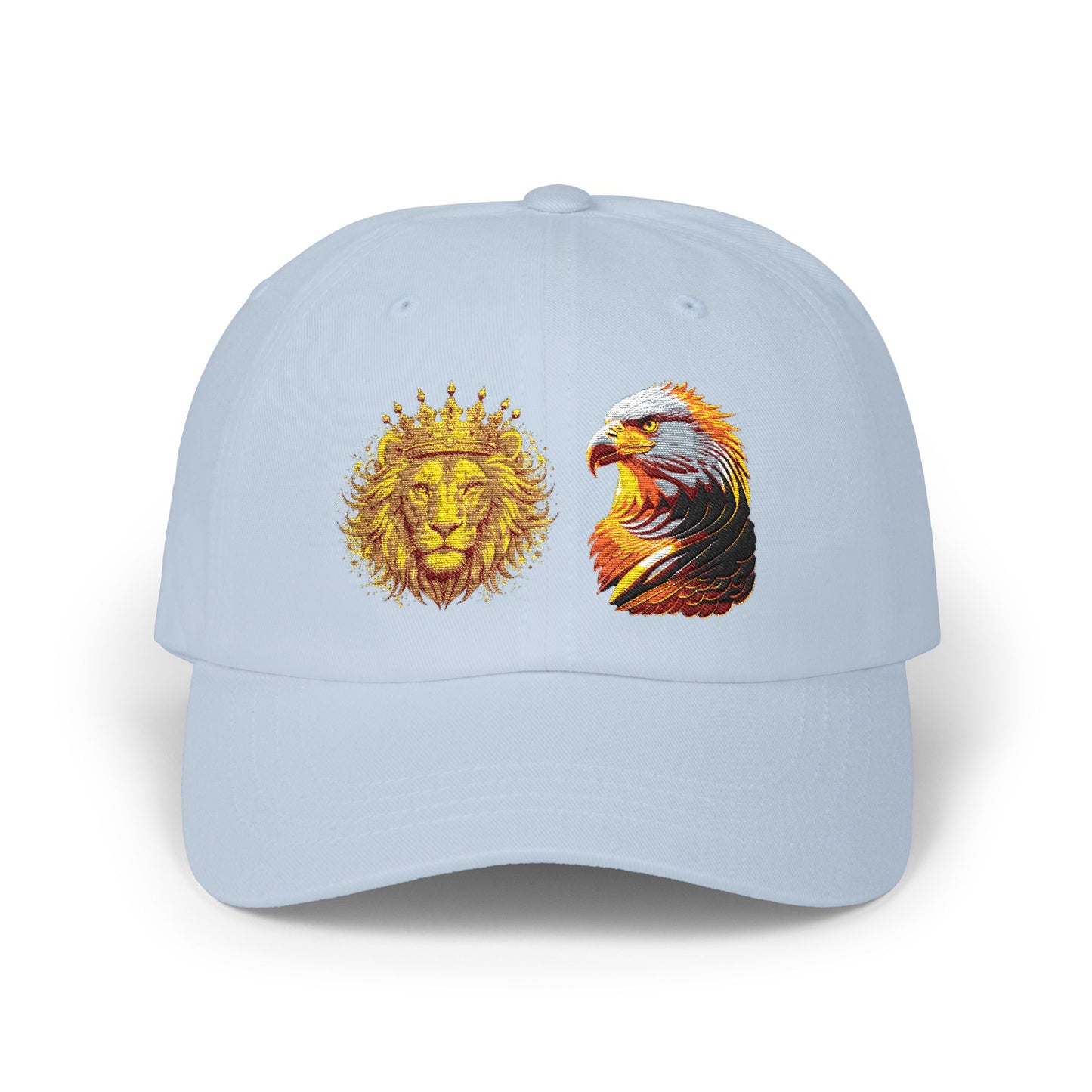 Lion and Eagle Dad Cap – Embroidered Sun Lion & Eagle Baseball Hat