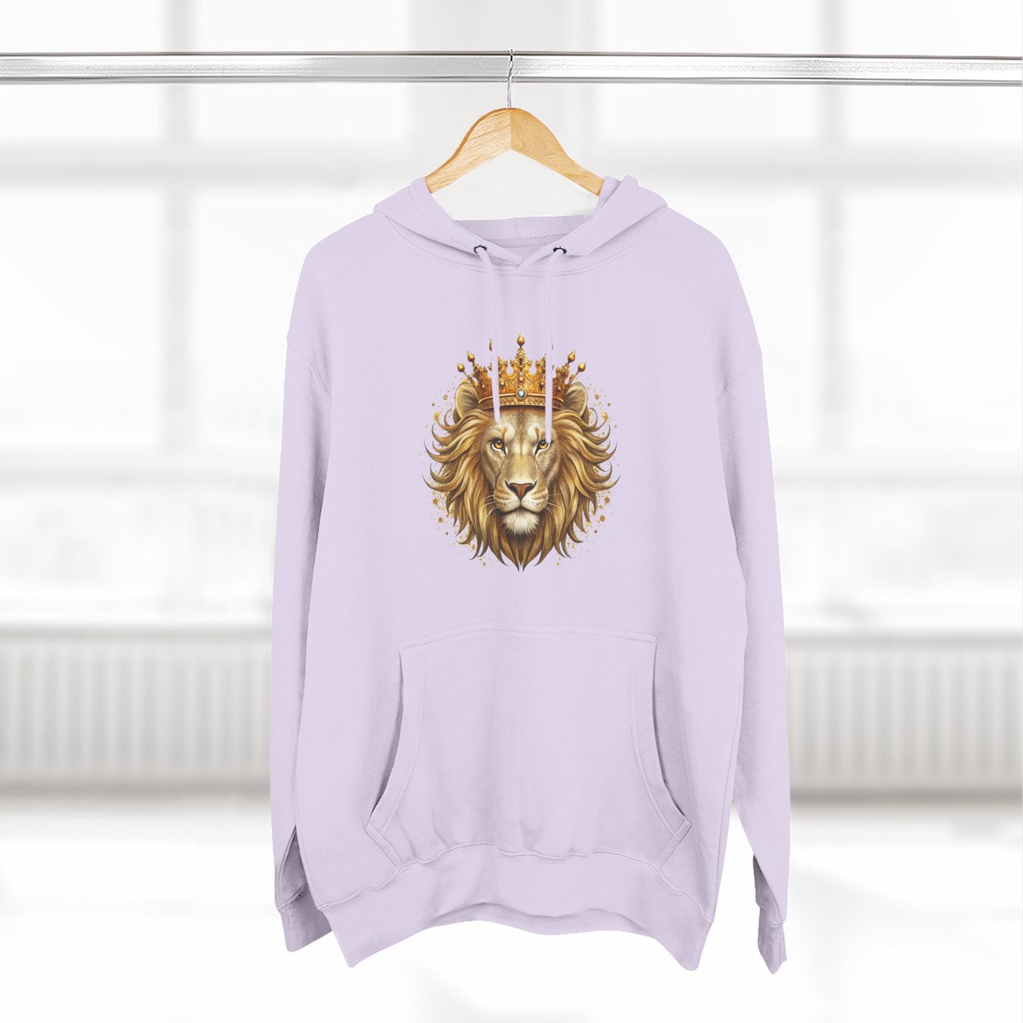 Lion with Crown Hoodie — Regal King Lion Graphic Sweatshirt