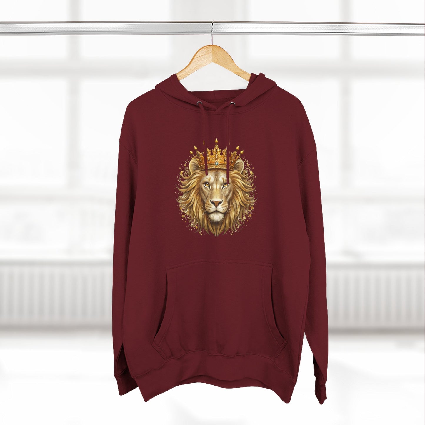 Lion with Crown Hoodie — Regal King Lion Graphic Sweatshirt