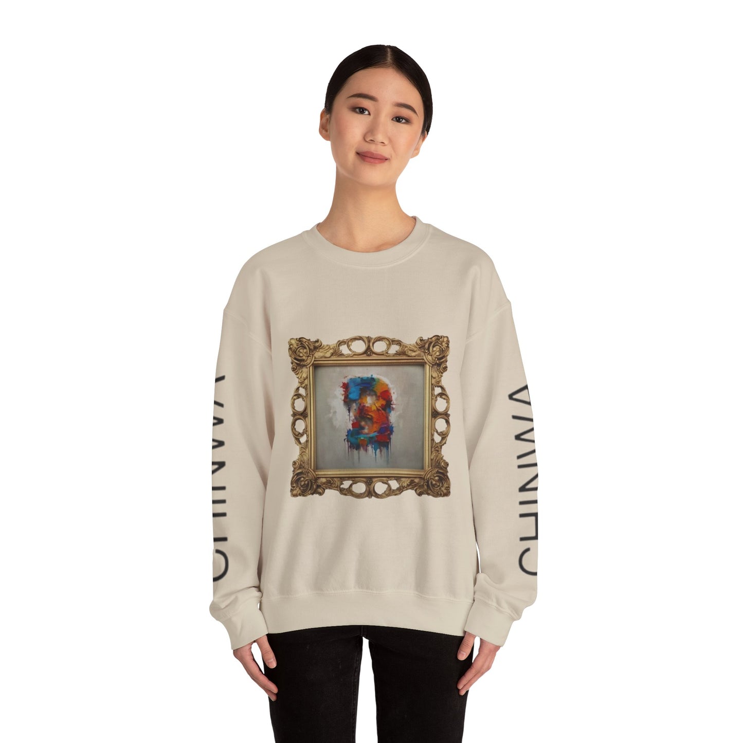 Artistic Unisex Crewneck Sweatshirt - Cozy, Unique Gift for Art Lovers, Casual Wear, Layering Piece, Trendy Fashion Statement
