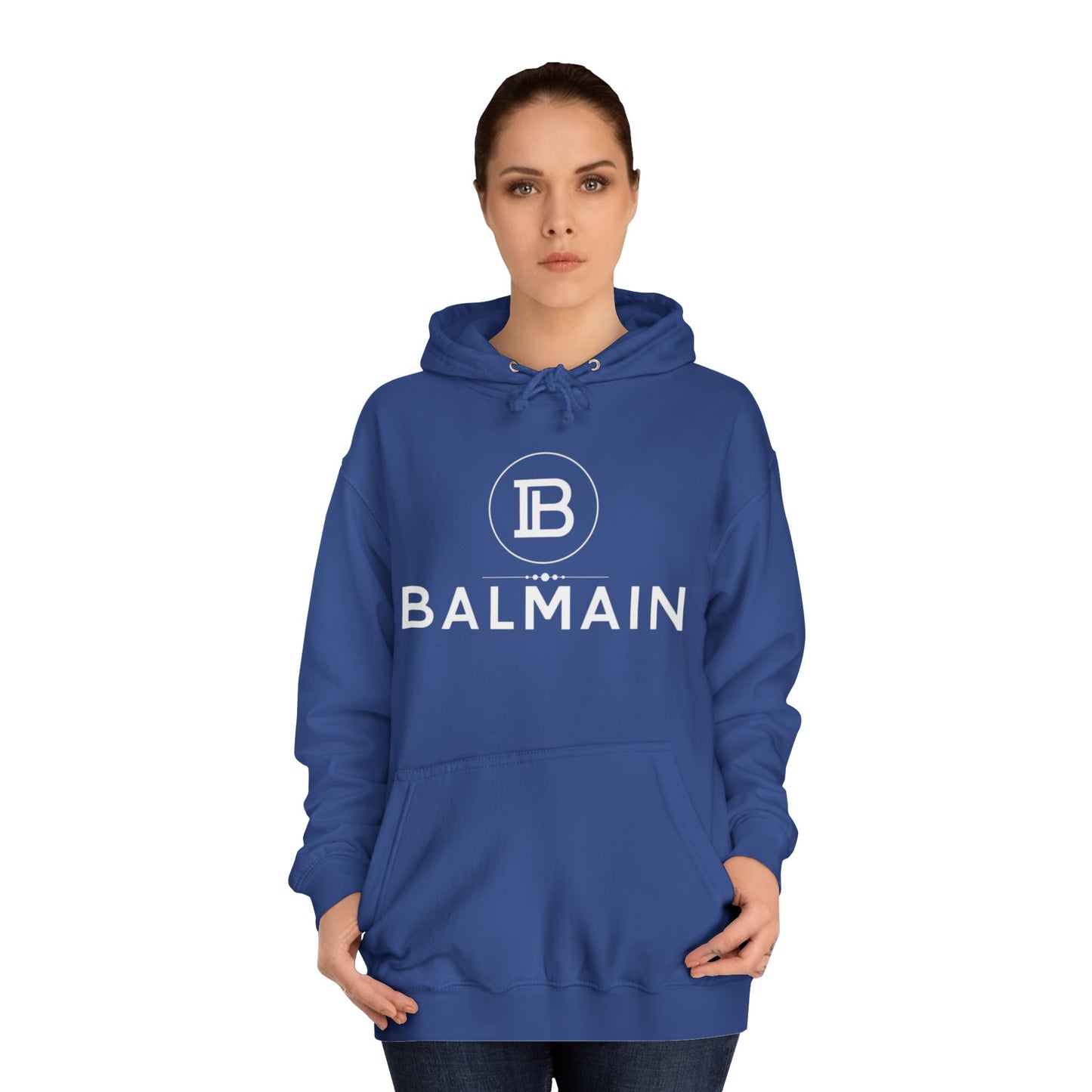 Stylish Unisex College Hoodie with BALMAIN Logo