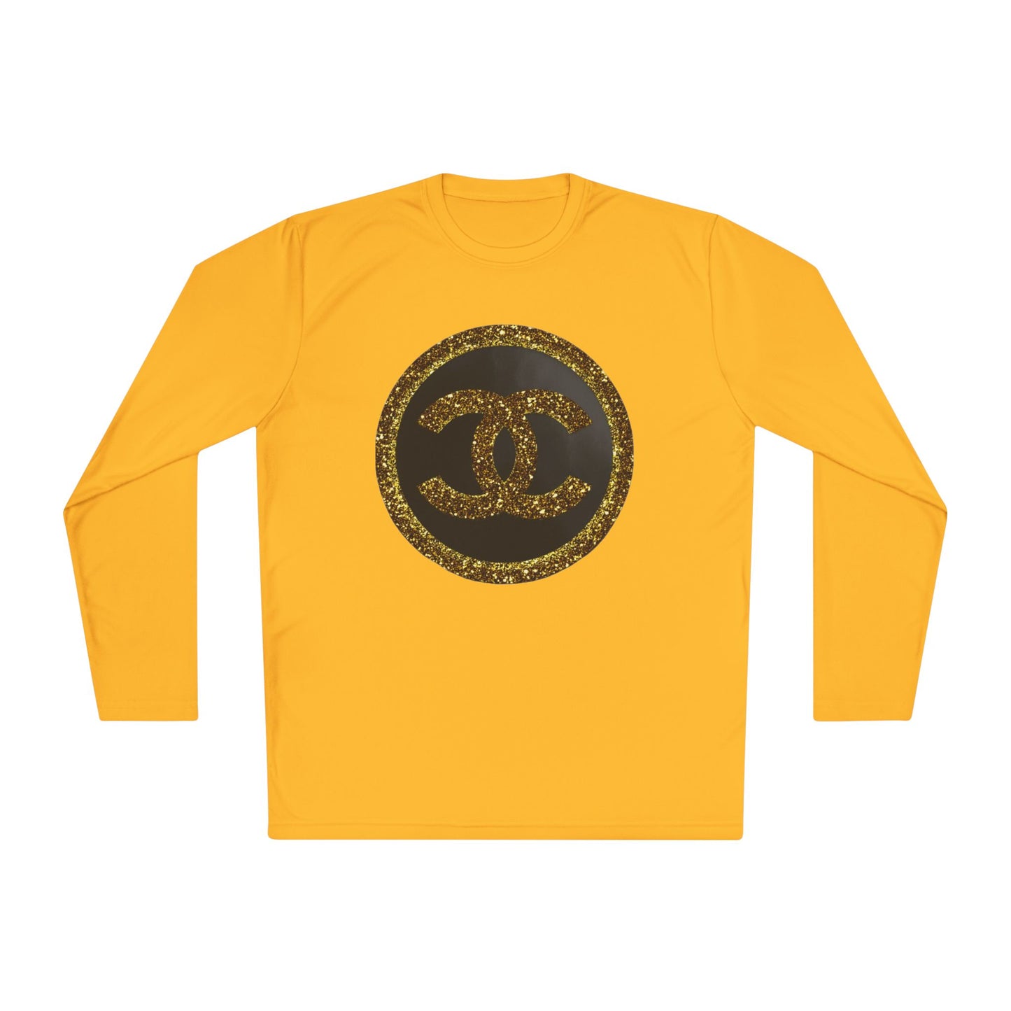 Gold Glitter Interlocking Logo Long Sleeve Tee