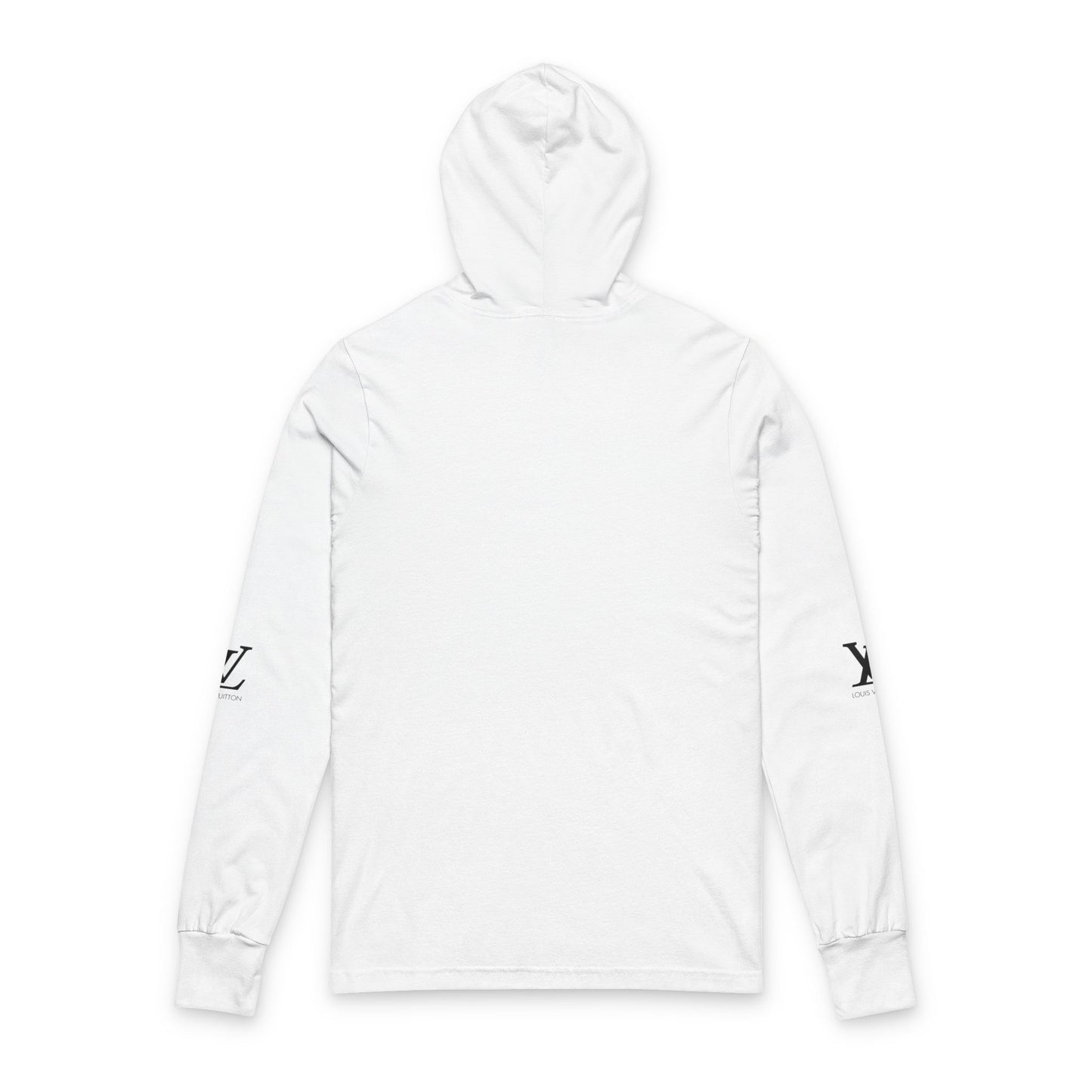 Luxury Unisex Hooded Long Sleeve Tee, Stylish Casual Sweatshirt, Fashionable Hoodie, Designer Apparel, Trendy Streetwear