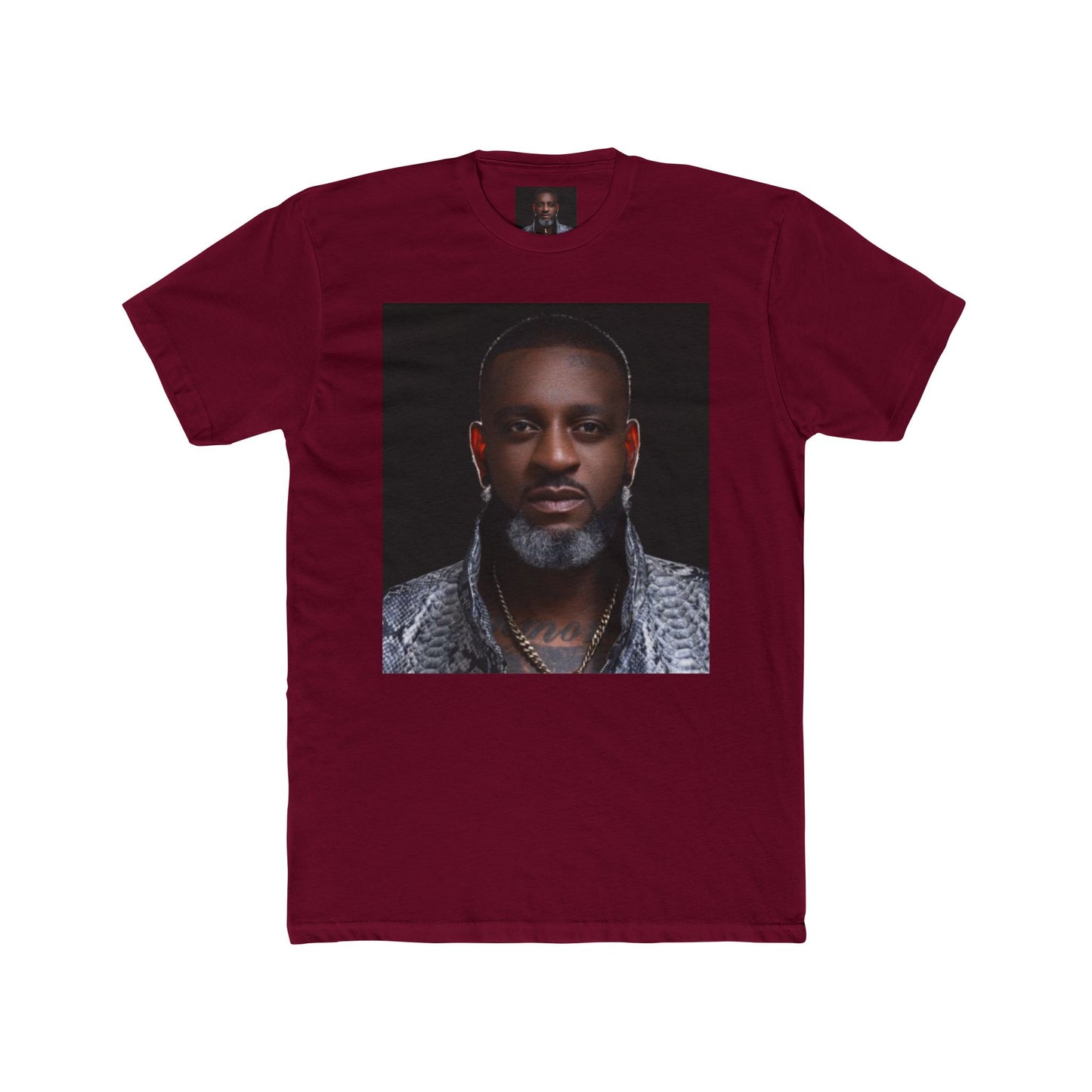 Unisex Cotton Crew Tee with Bold Portrait Design