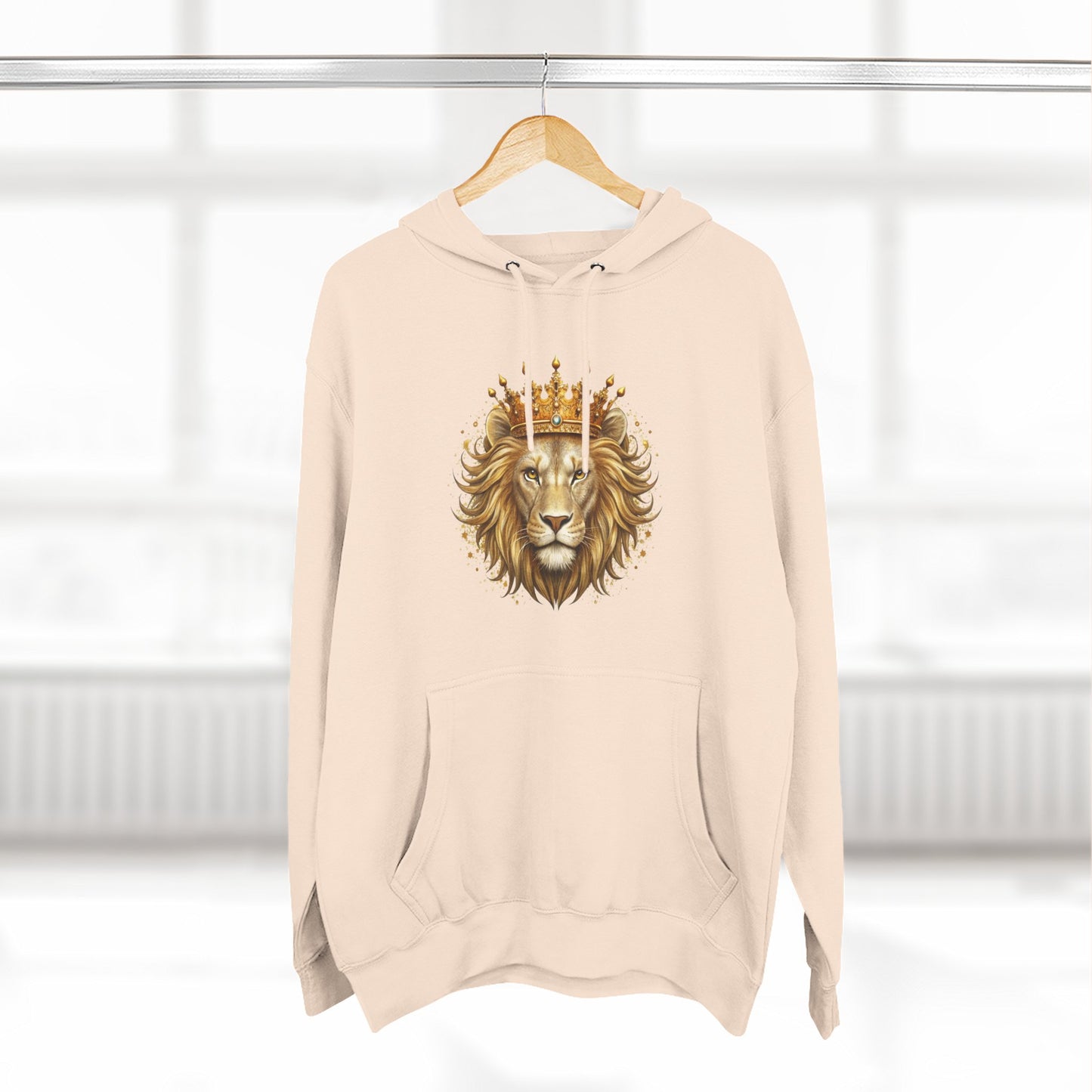 Lion with Crown Hoodie — Regal King Lion Graphic Sweatshirt