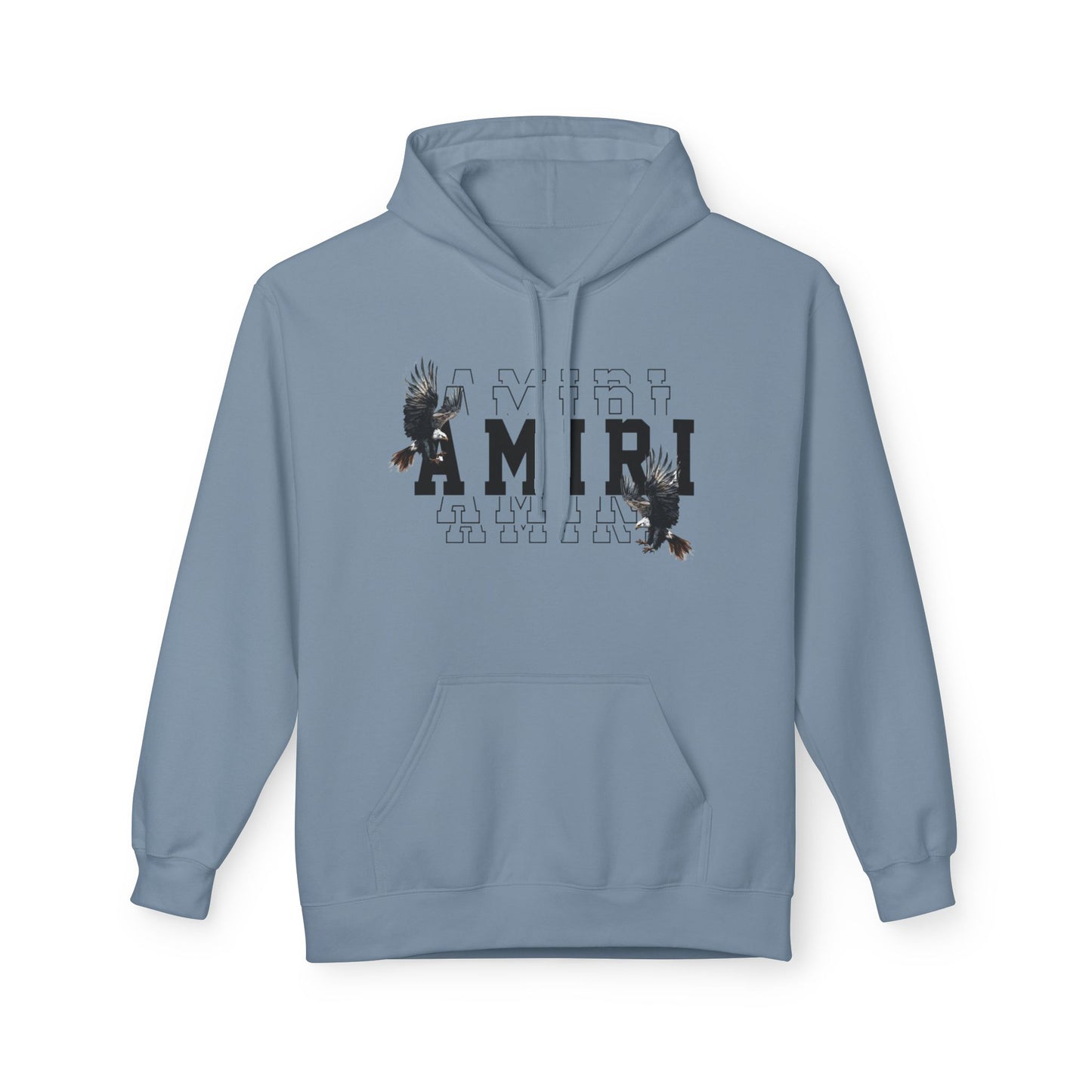 Amiri Graphic Hoodie — Raven College Lettering Streetwear Pullover