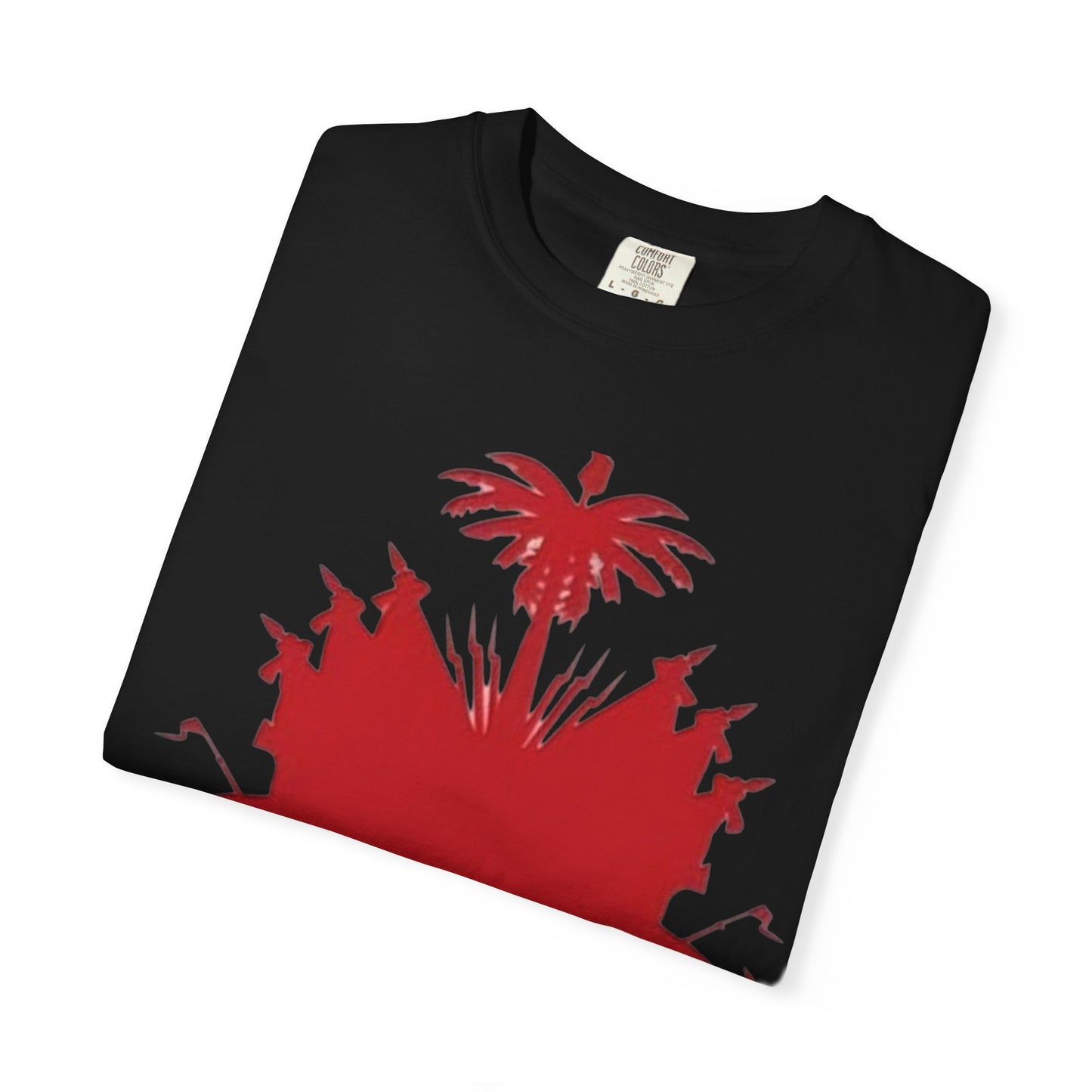haiti Garment-Dyed T-Shirt with 'LEVEL' Design, Casual Wear, Street Style Tee, Gift for Gamers, Unique Graphic Shirt