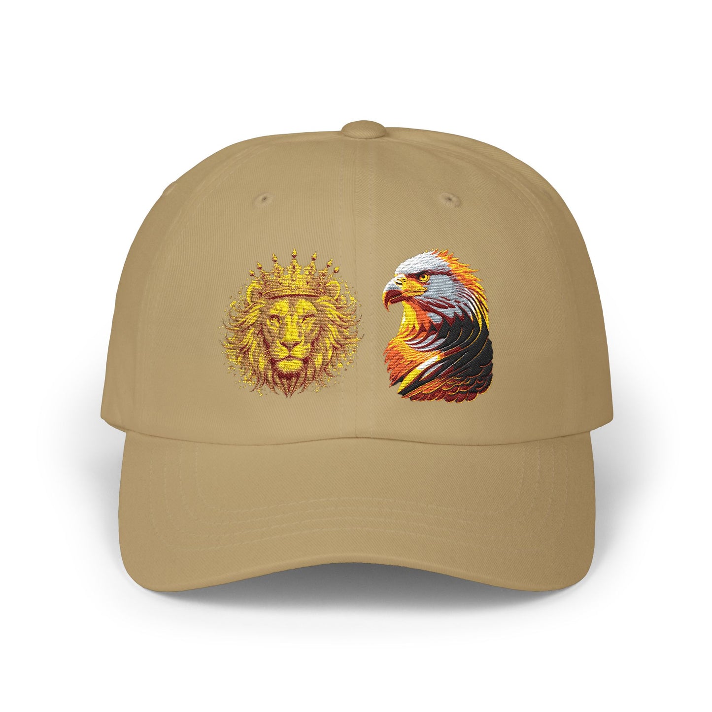 Lion and Eagle Dad Cap – Embroidered Sun Lion & Eagle Baseball Hat