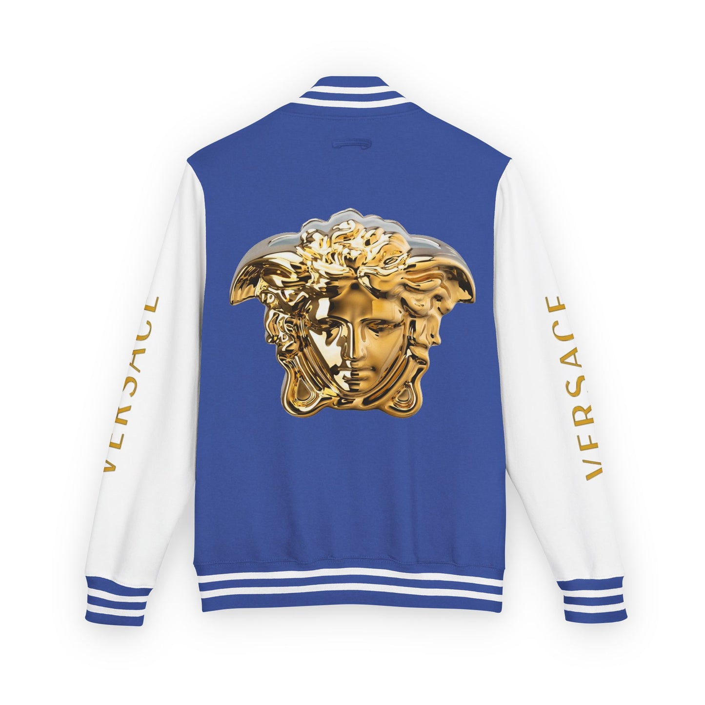 Versace-Style Unisex Heavyweight Letterman Jacket | Vintage Streetwear, Casual Fashion, Layering, Gift for Fashion Lovers, Unique Outerwear