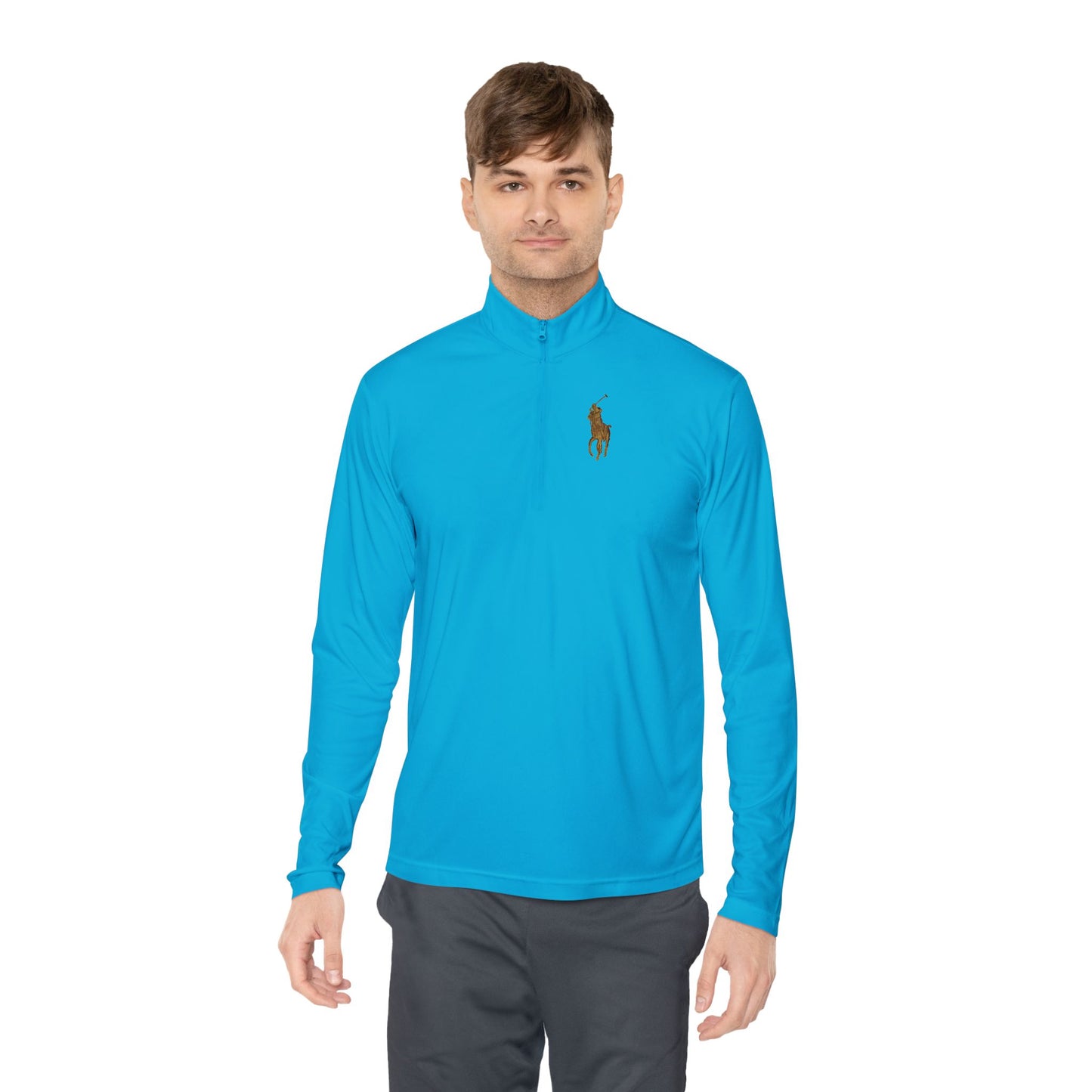 Quarter-Zip Pullover — Classic Polo Pony Embroidered Pullover