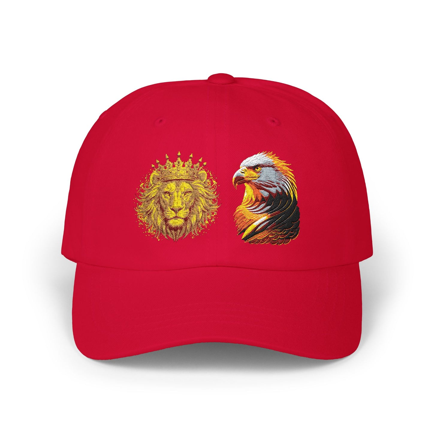Lion and Eagle Dad Cap – Embroidered Sun Lion & Eagle Baseball Hat