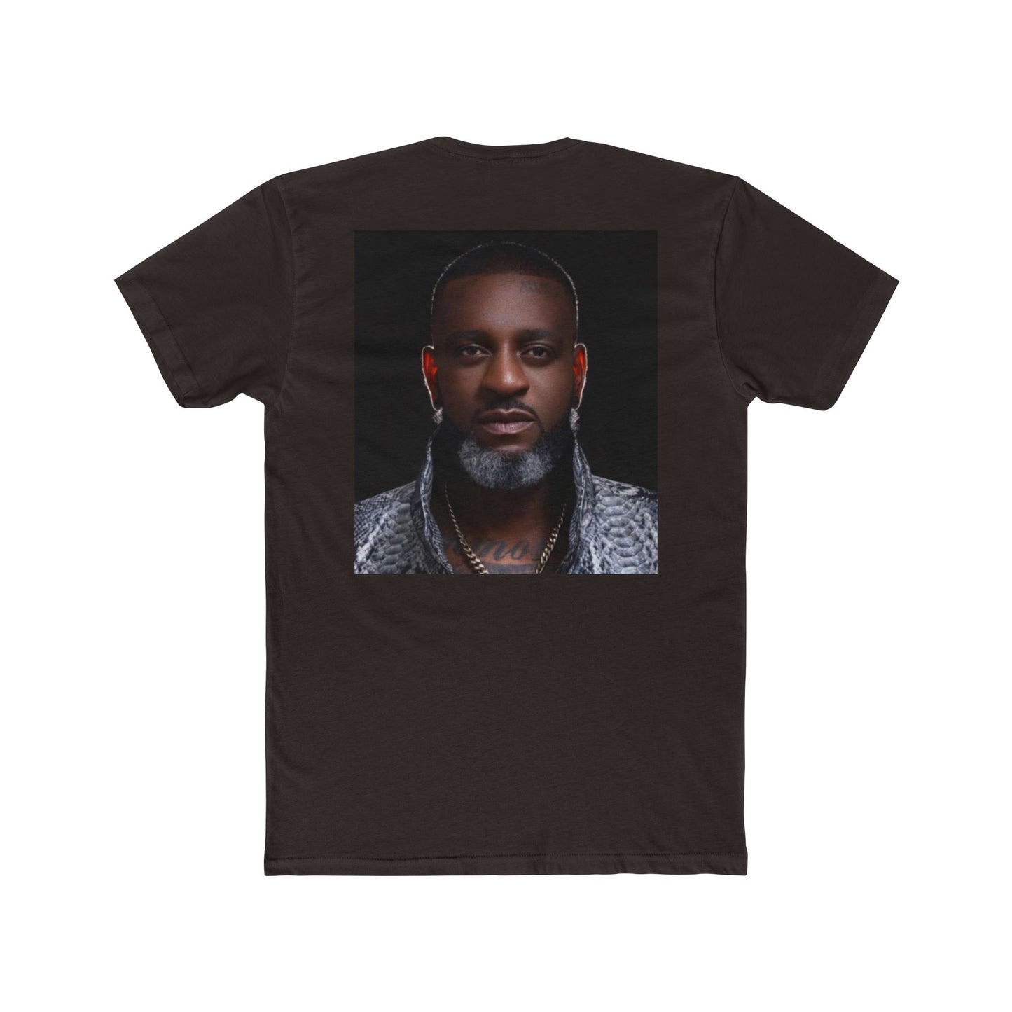 Unisex Cotton Crew Tee with Bold Portrait Design
