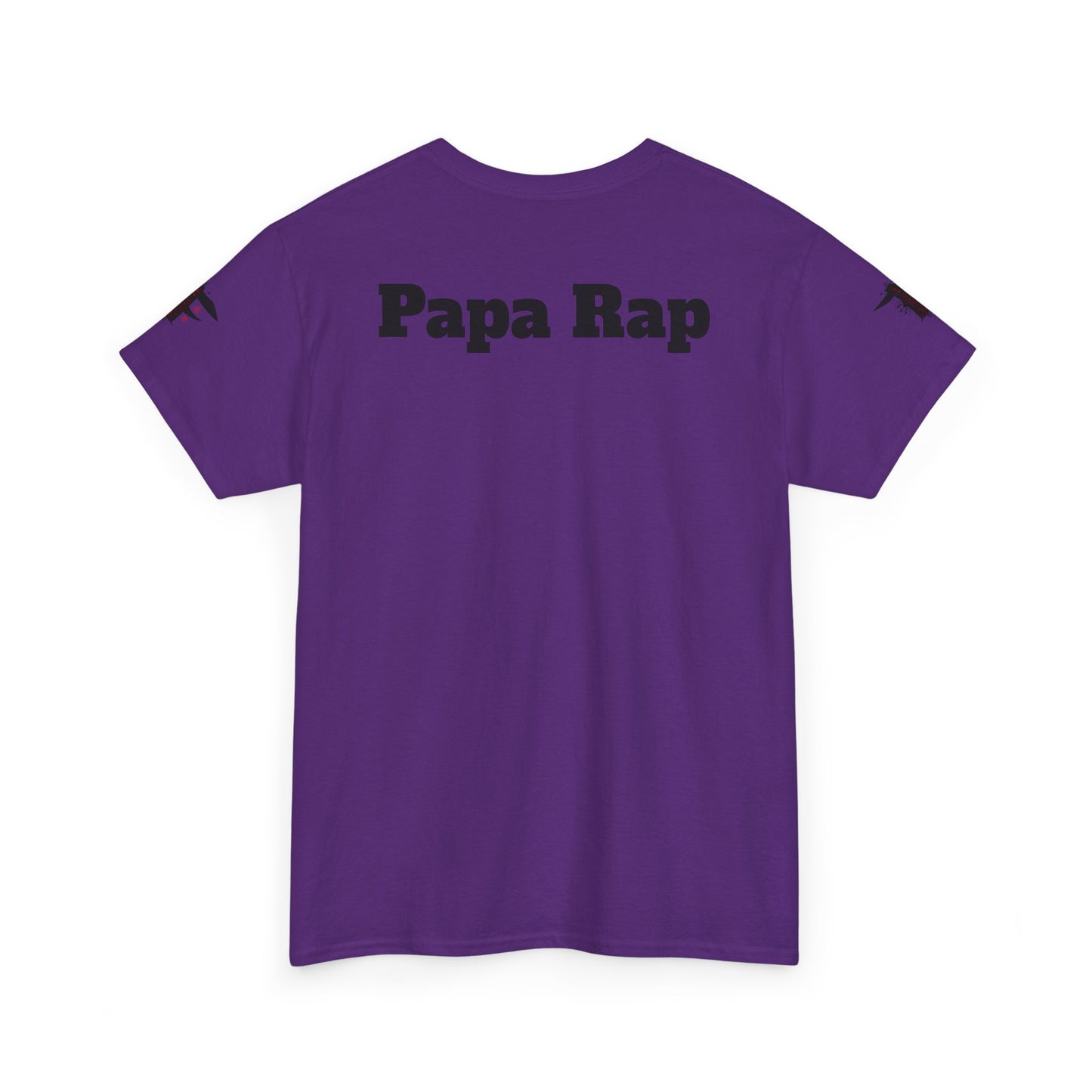 Festive Papa Rap Unisex Heavy Cotton Tee | Holiday Gift, Casual Wear, Graphic Tee, Family Celebration Shirt, Unique Gift for Dads