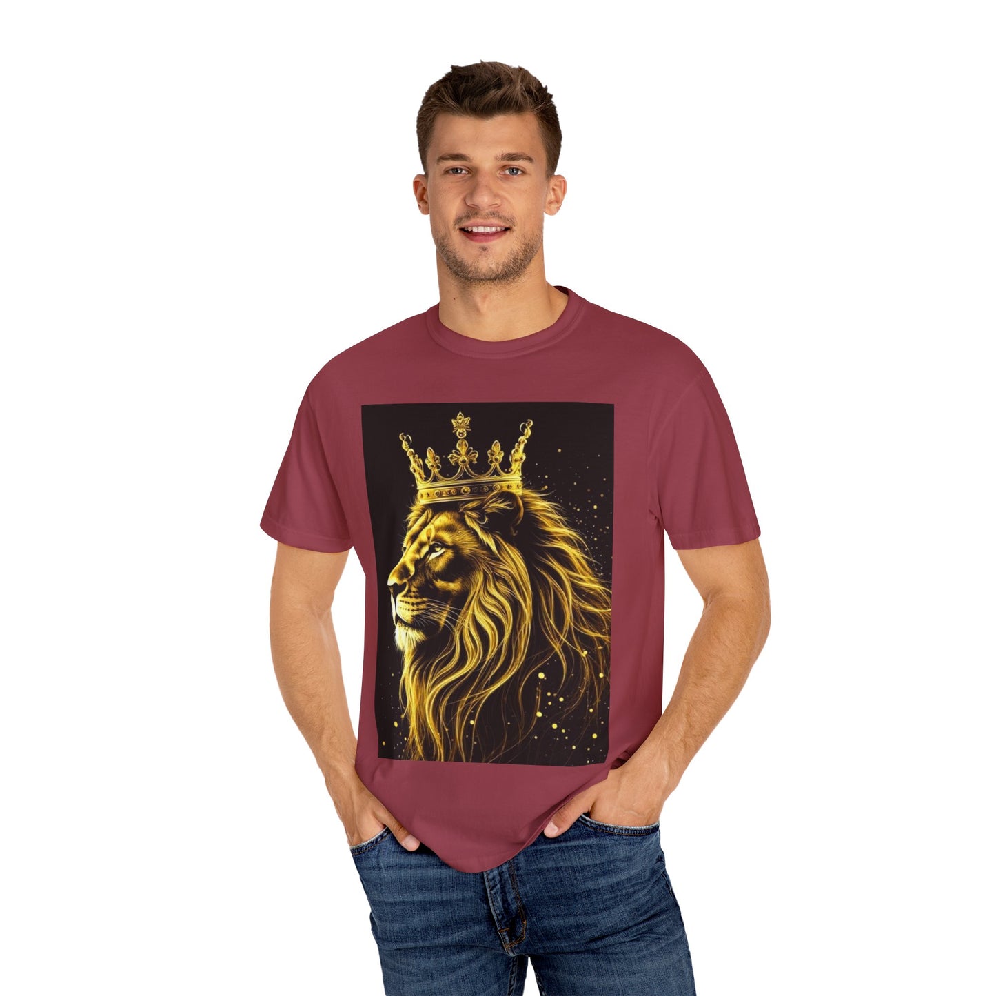 Lion King Crown T-Shirt — Regal Golden Lion Graphic Tee
