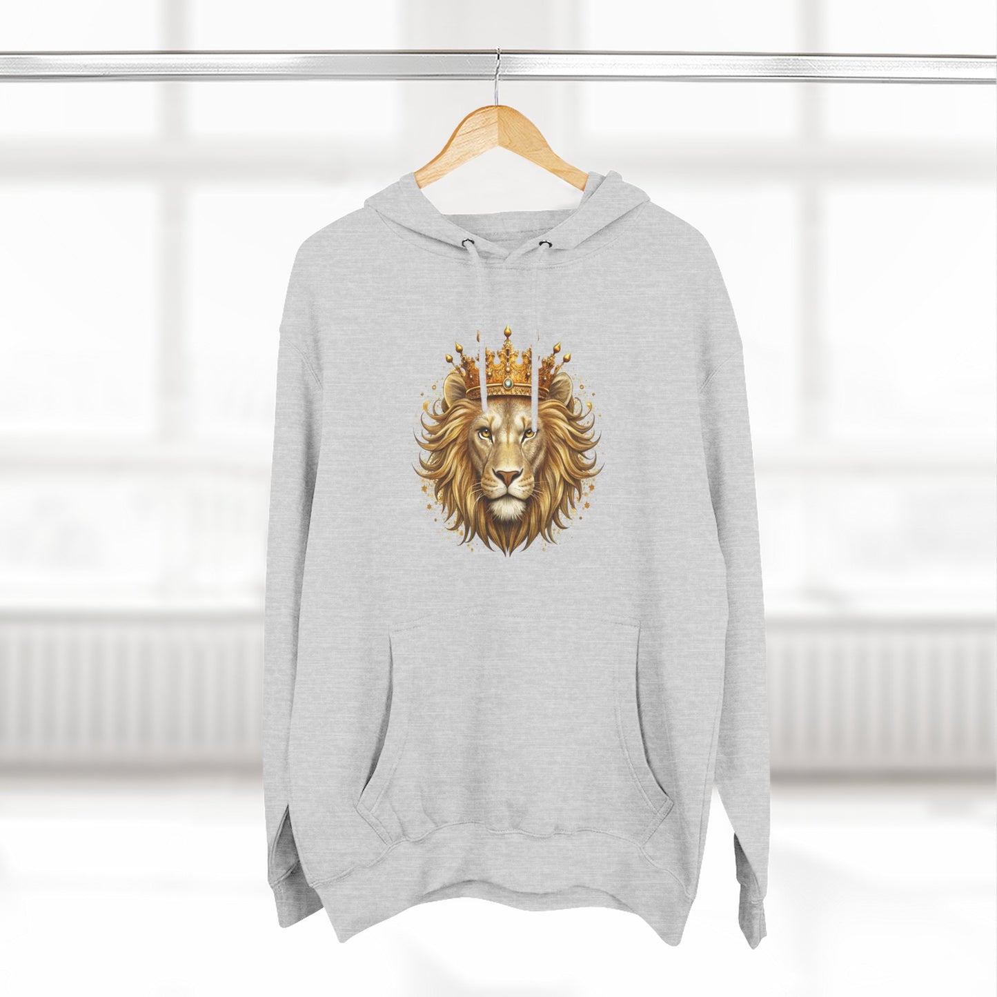 Lion with Crown Hoodie — Regal King Lion Graphic Sweatshirt