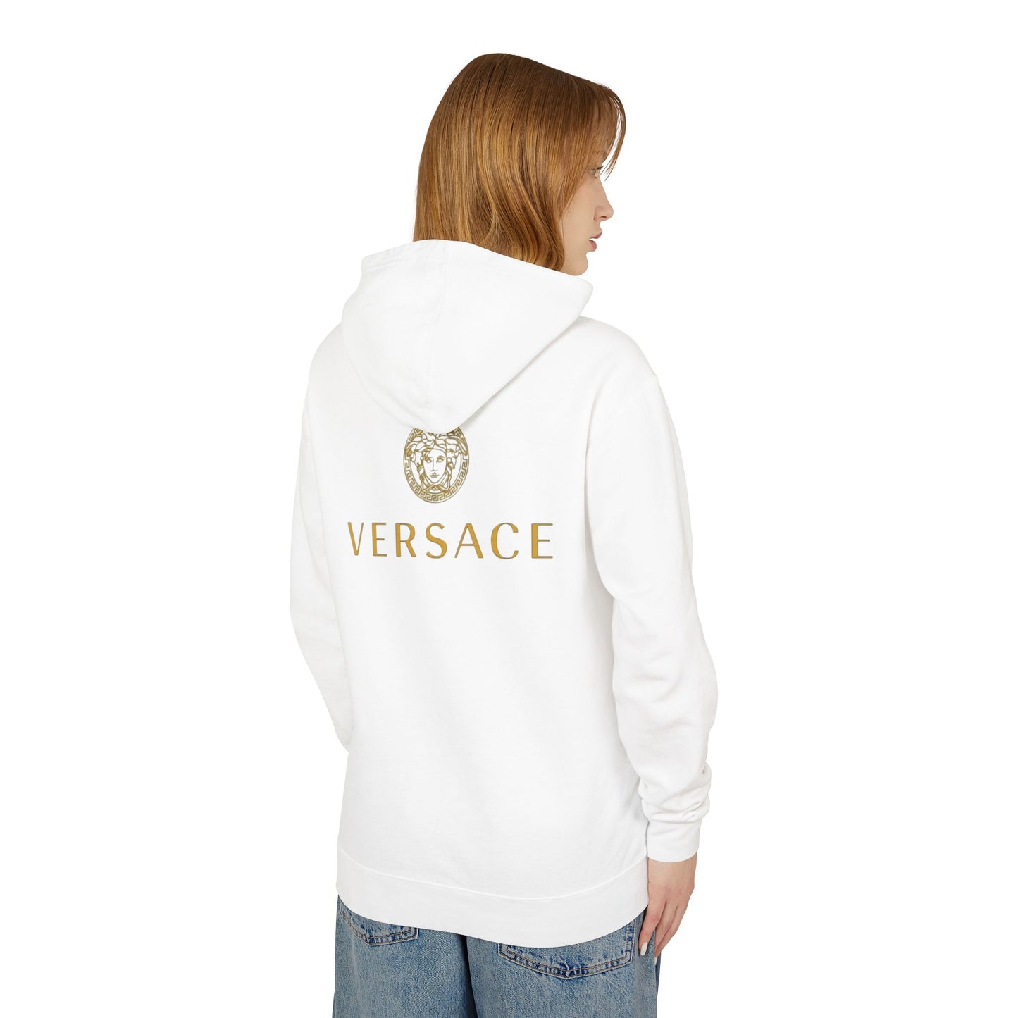 Chic Designer Hoodie with Versace Inspired Design, Luxury Sweatshirt, Fashion Layering Piece, Gift for Trendsetters, Unisex Casual Wear