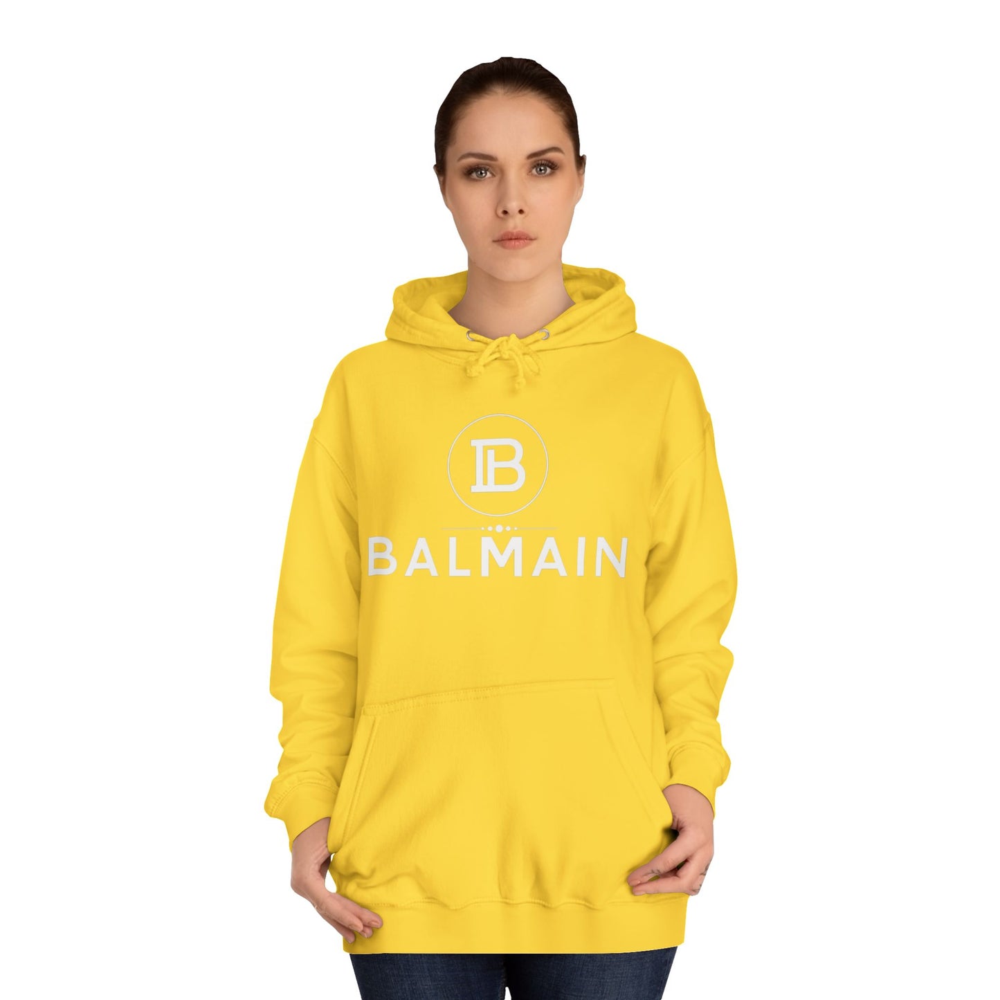 Stylish Unisex College Hoodie with BALMAIN Logo