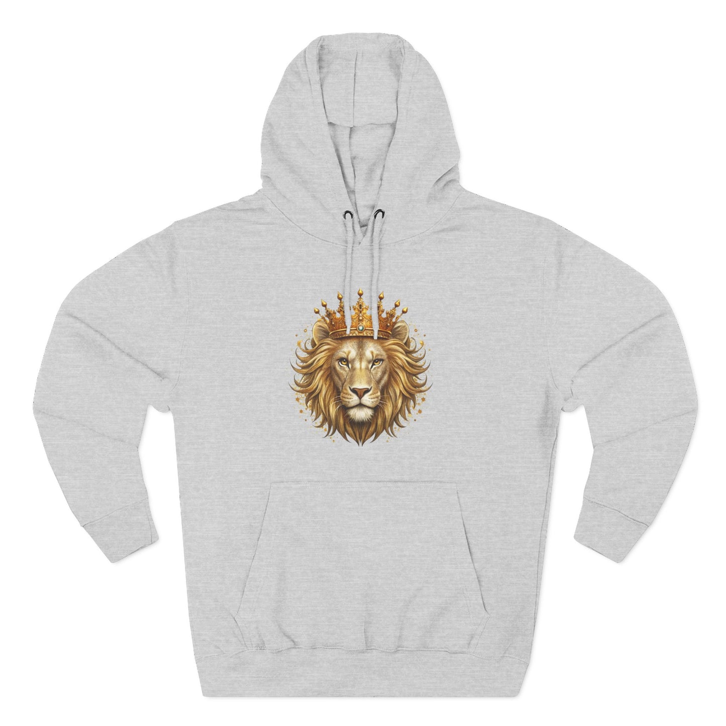 Lion with Crown Hoodie — Regal King Lion Graphic Sweatshirt