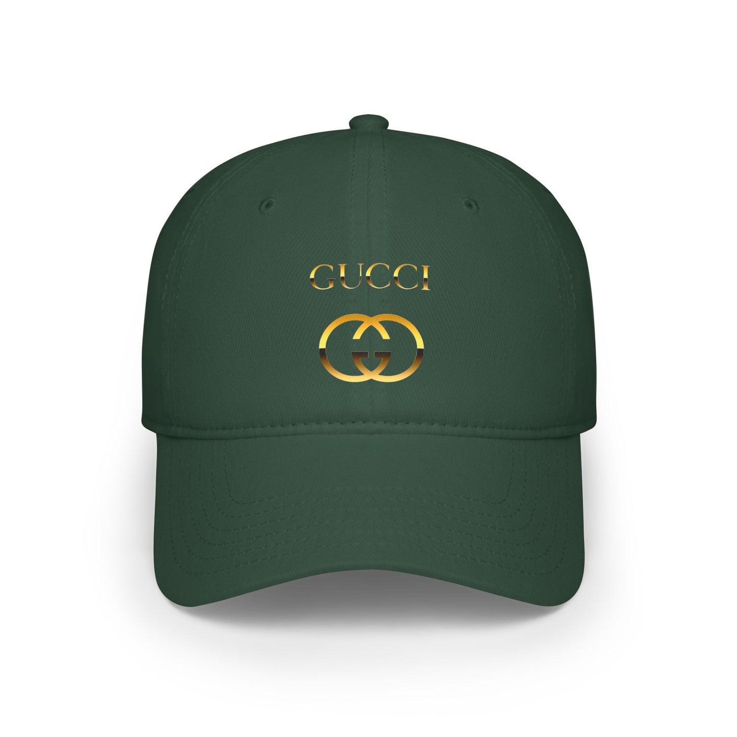 Luxurious Red Gucci-Inspired Low Profile Baseball Cap