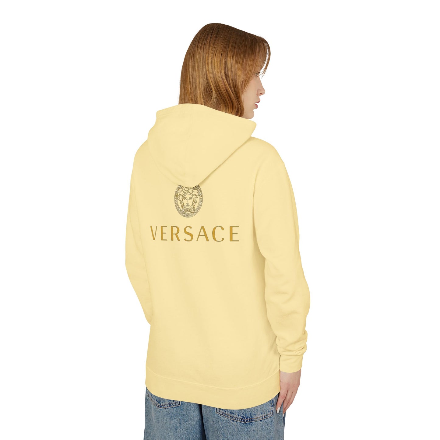 Chic Designer Hoodie with Versace Inspired Design, Luxury Sweatshirt, Fashion Layering Piece, Gift for Trendsetters, Unisex Casual Wear
