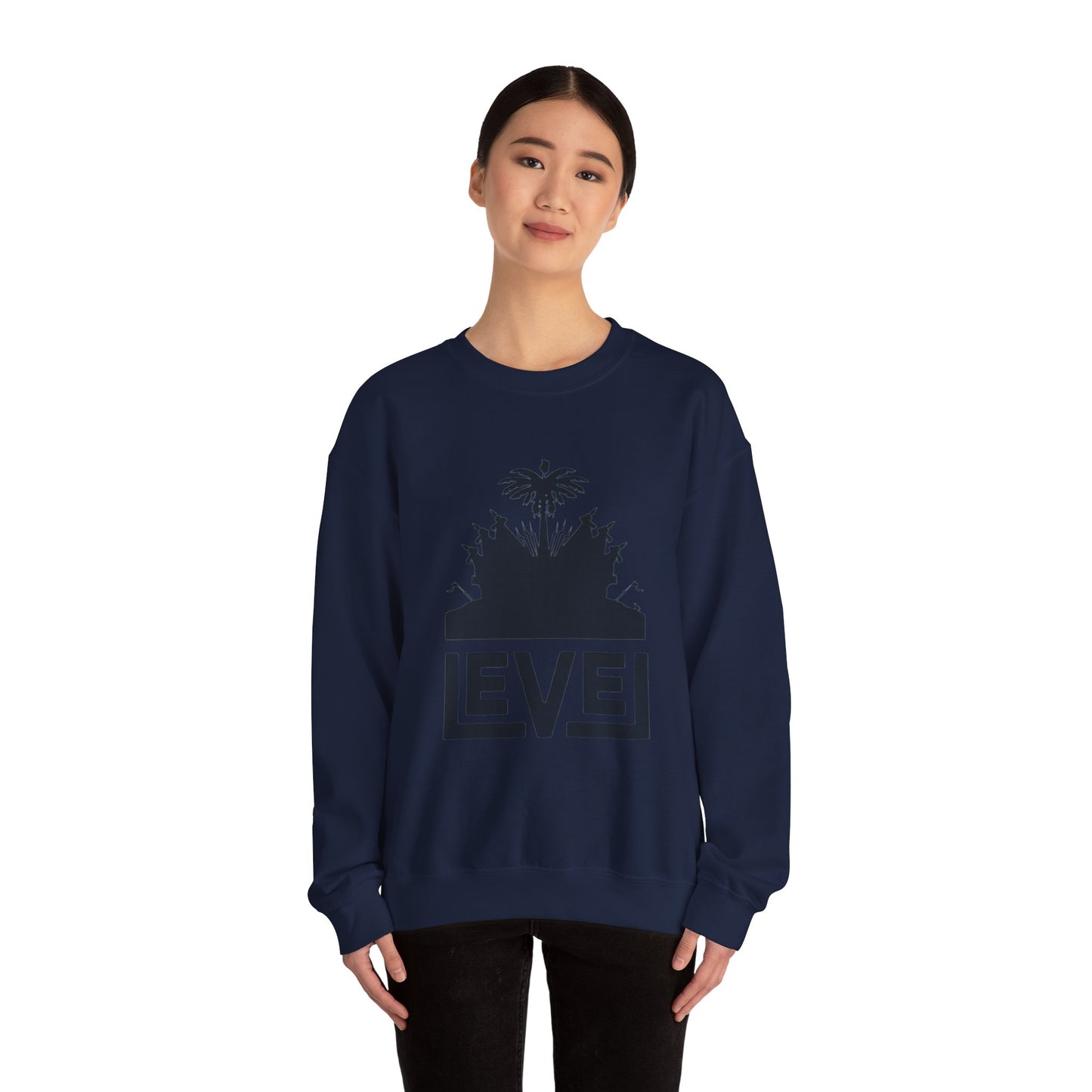 Urban Level Vibe Crewneck Sweatshirt | Unisex Casual Wear, Trendy Layering, Gift for Him/Her, Street Style, Everyday Comfort