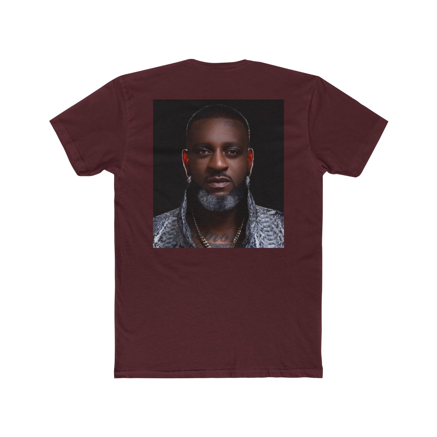 Unisex Cotton Crew Tee with Bold Portrait Design
