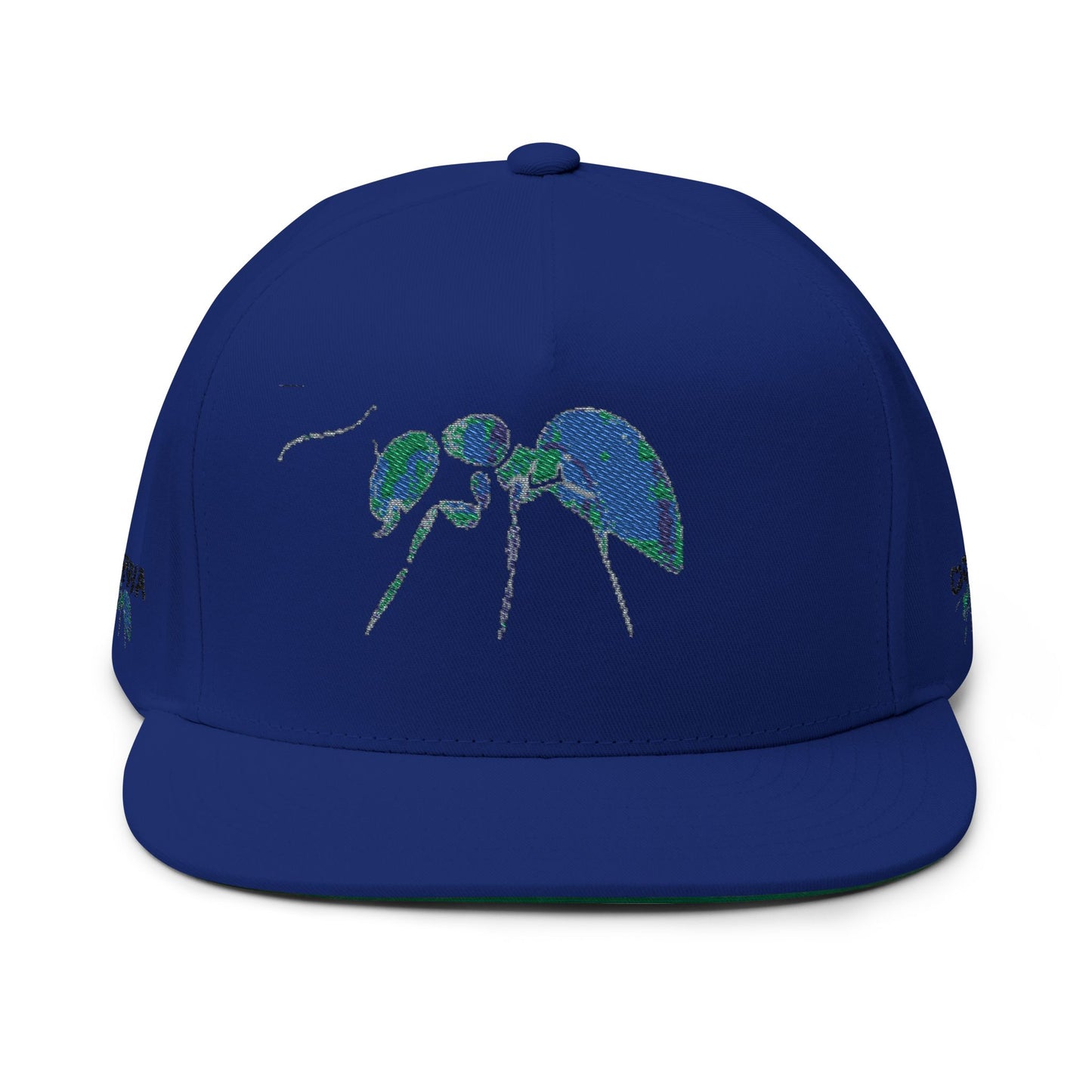 Sparkling Ant Flat Bill Cap - Unique Embroidered Hat, Trendy Accessories for Outdoors, Gifts for Nature Lovers, Birthday, Summer