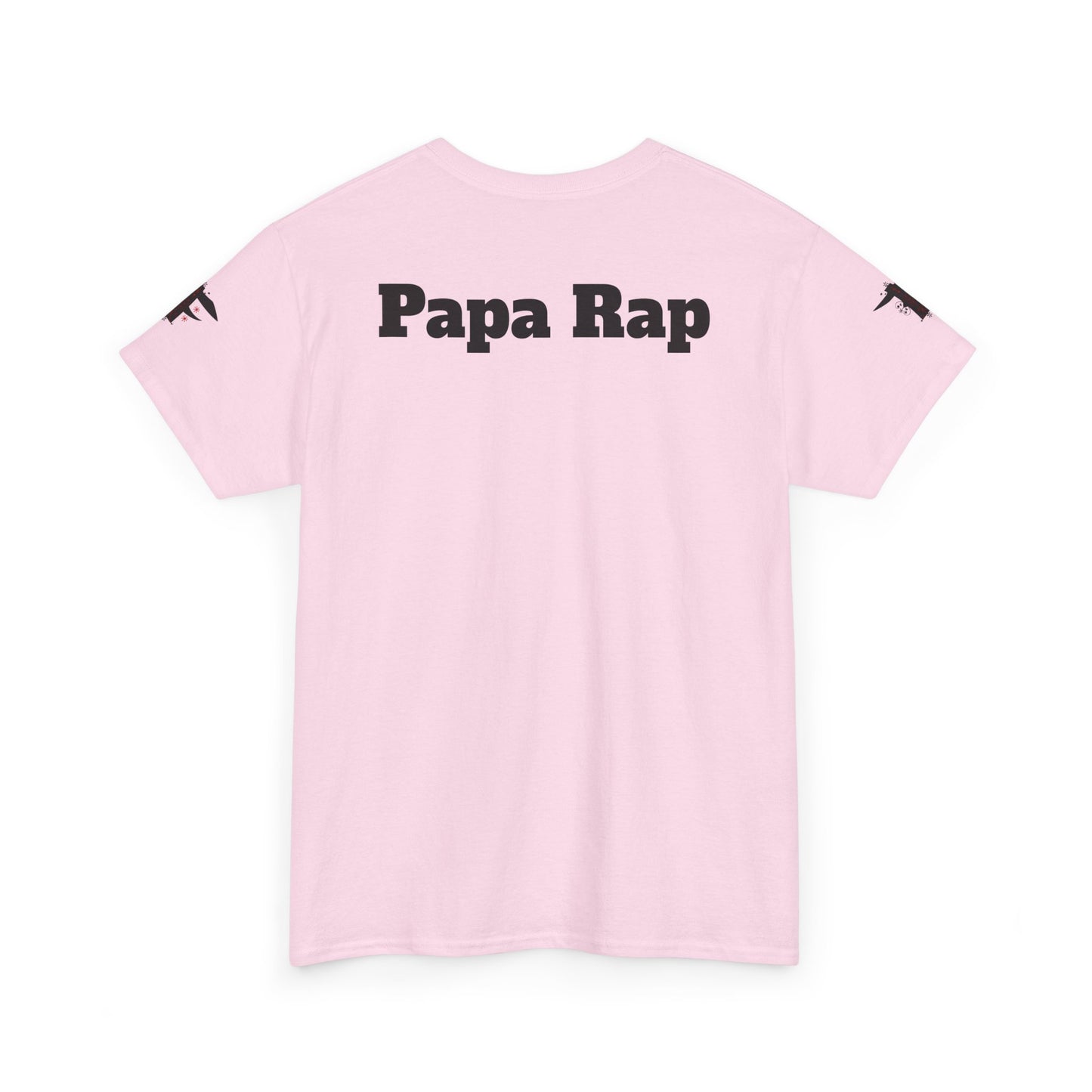 Festive Papa Rap Unisex Heavy Cotton Tee | Holiday Gift, Casual Wear, Graphic Tee, Family Celebration Shirt, Unique Gift for Dads