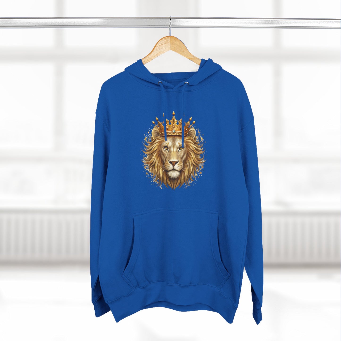 Lion with Crown Hoodie — Regal King Lion Graphic Sweatshirt