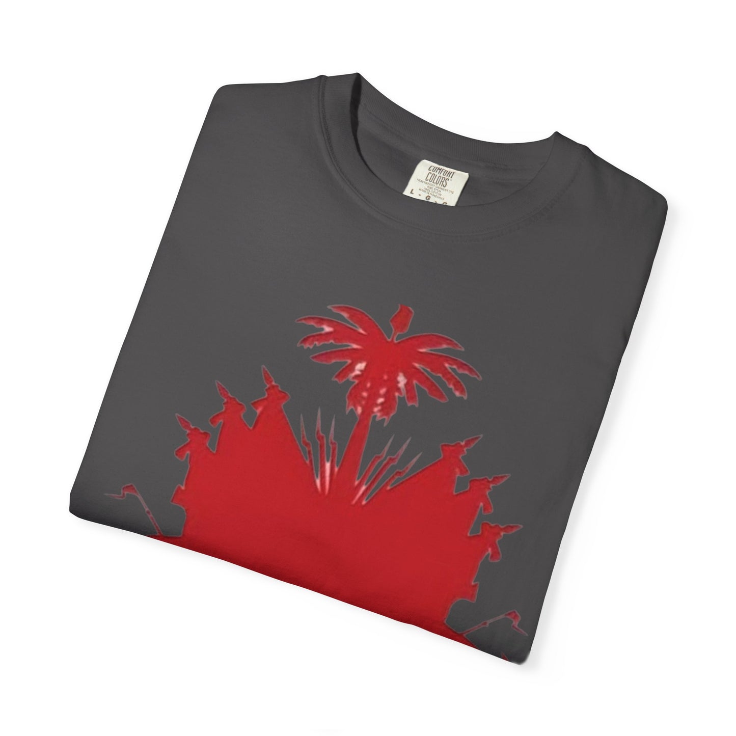 haiti Garment-Dyed T-Shirt with 'LEVEL' Design, Casual Wear, Street Style Tee, Gift for Gamers, Unique Graphic Shirt