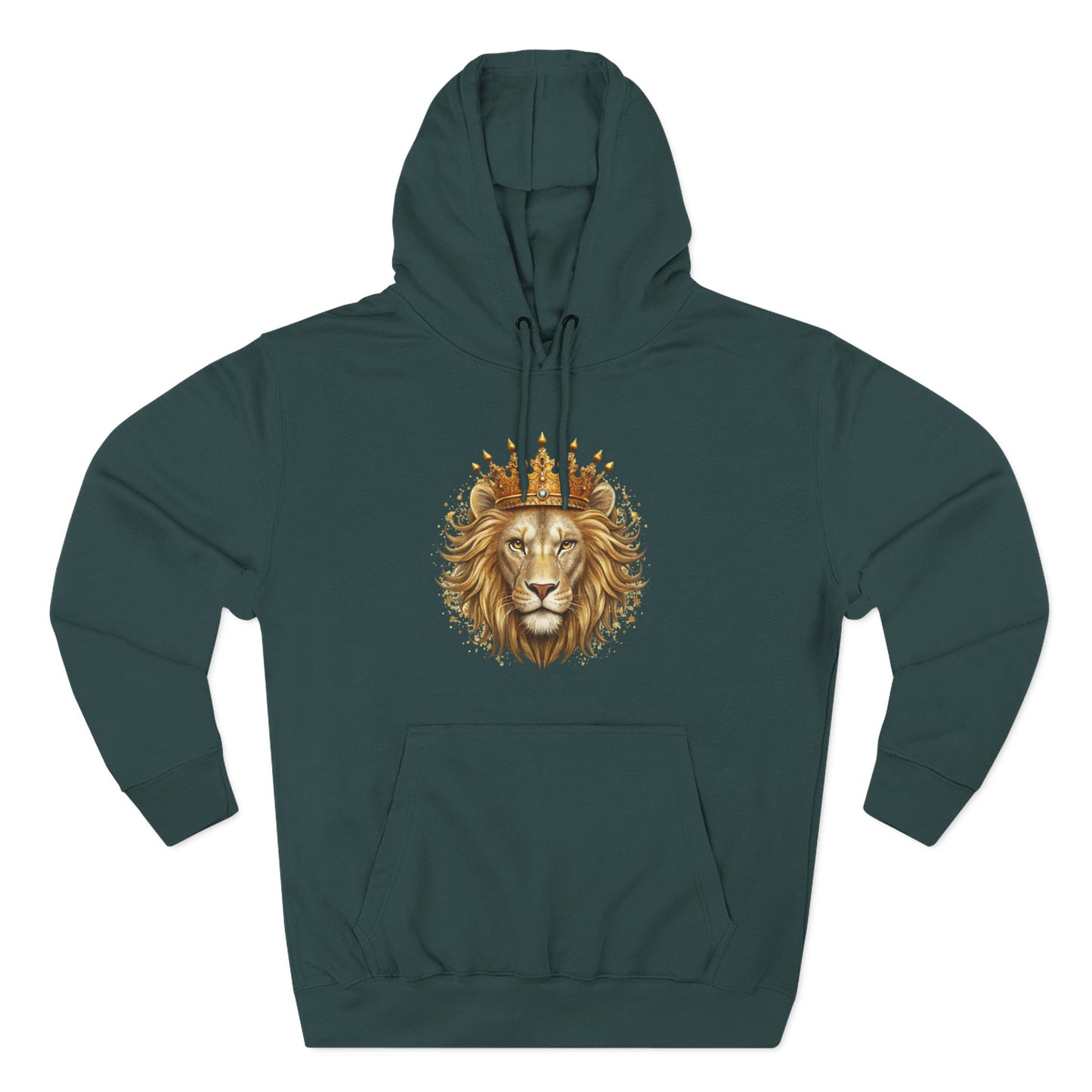 Lion with Crown Hoodie — Regal King Lion Graphic Sweatshirt