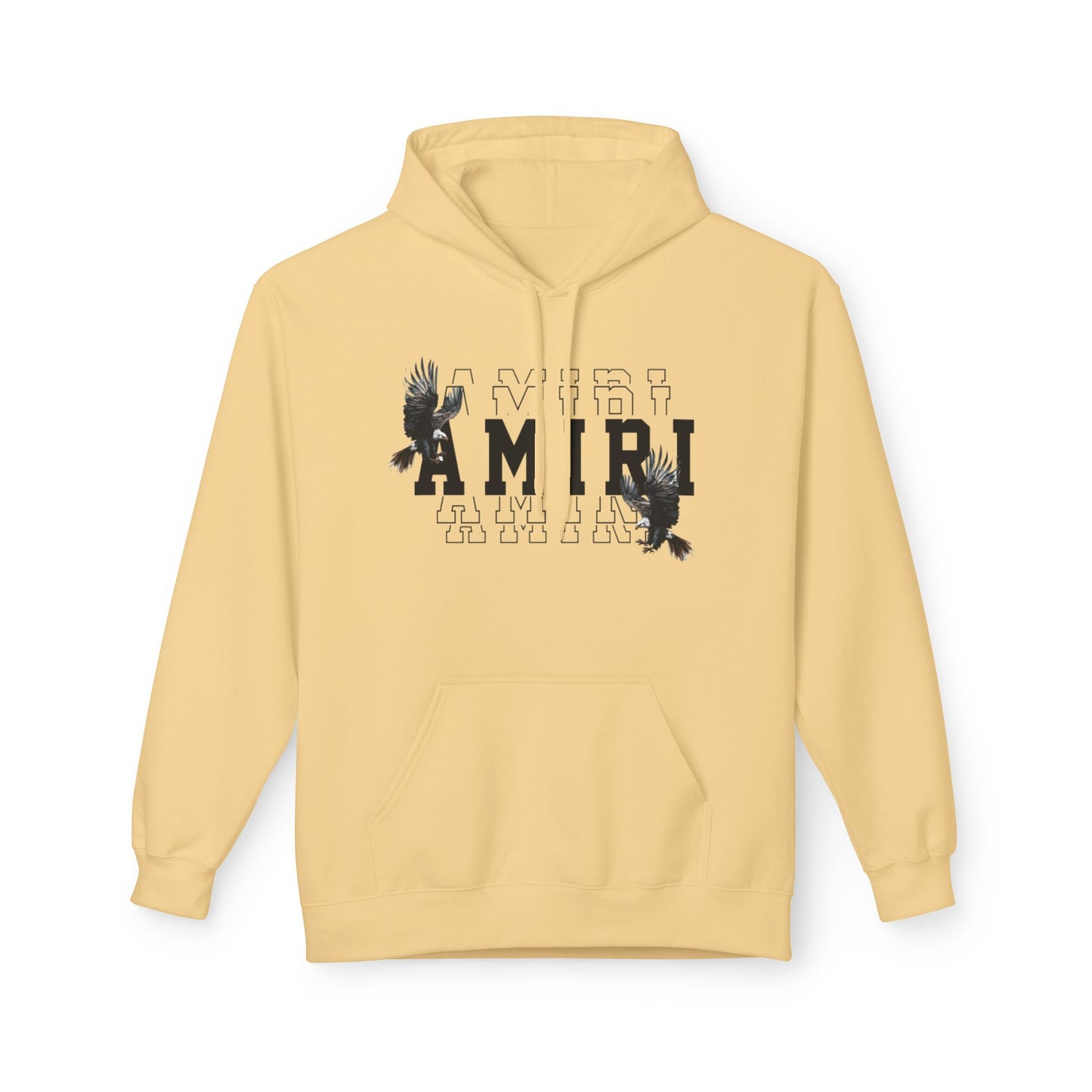 Amiri Graphic Hoodie — Raven College Lettering Streetwear Pullover