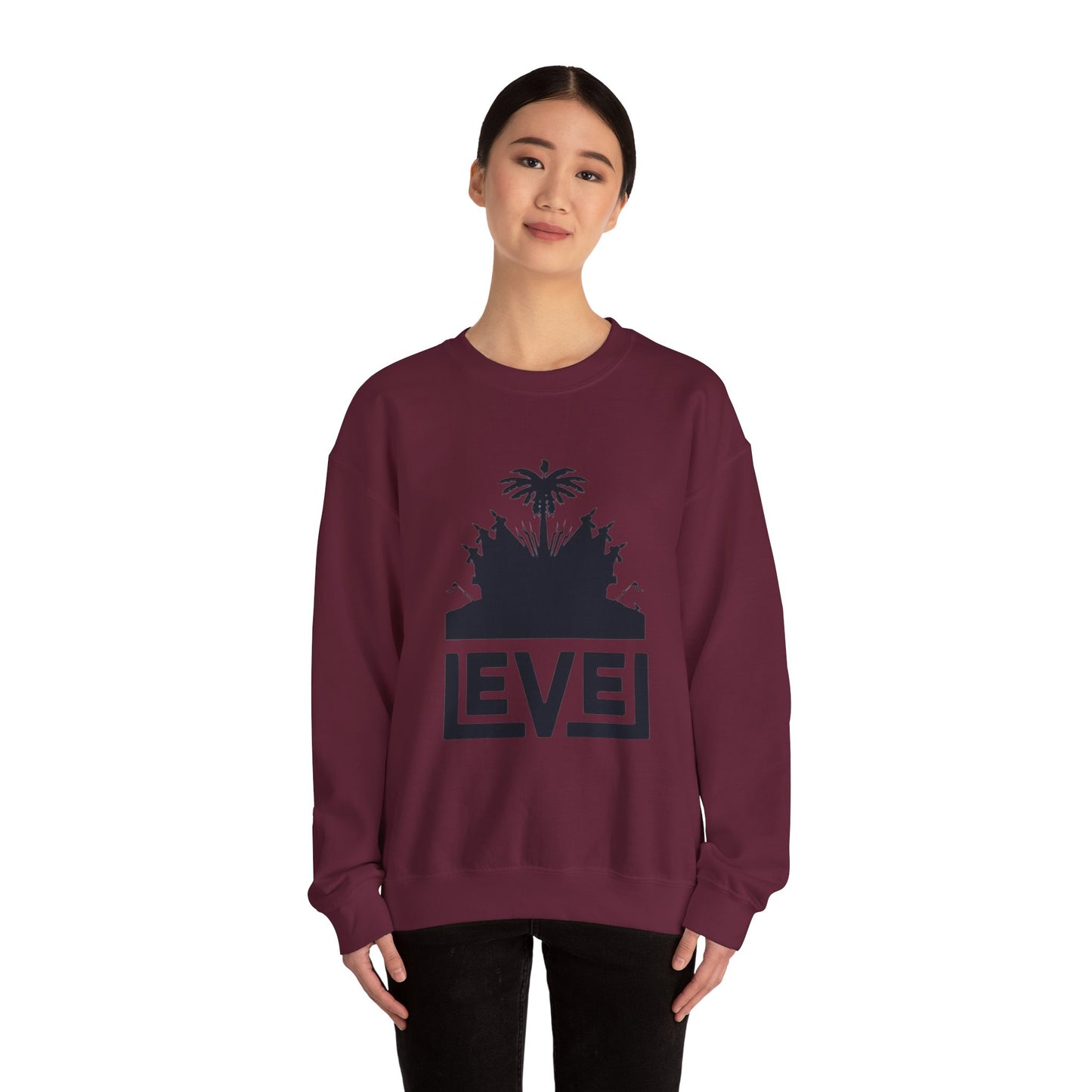 Urban Level Vibe Crewneck Sweatshirt | Unisex Casual Wear, Trendy Layering, Gift for Him/Her, Street Style, Everyday Comfort