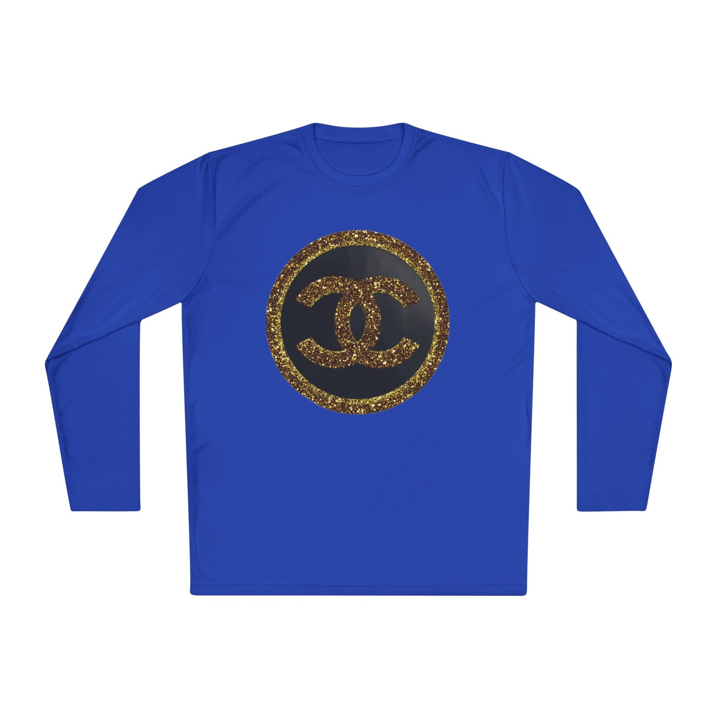 Gold Glitter Interlocking Logo Long Sleeve Tee
