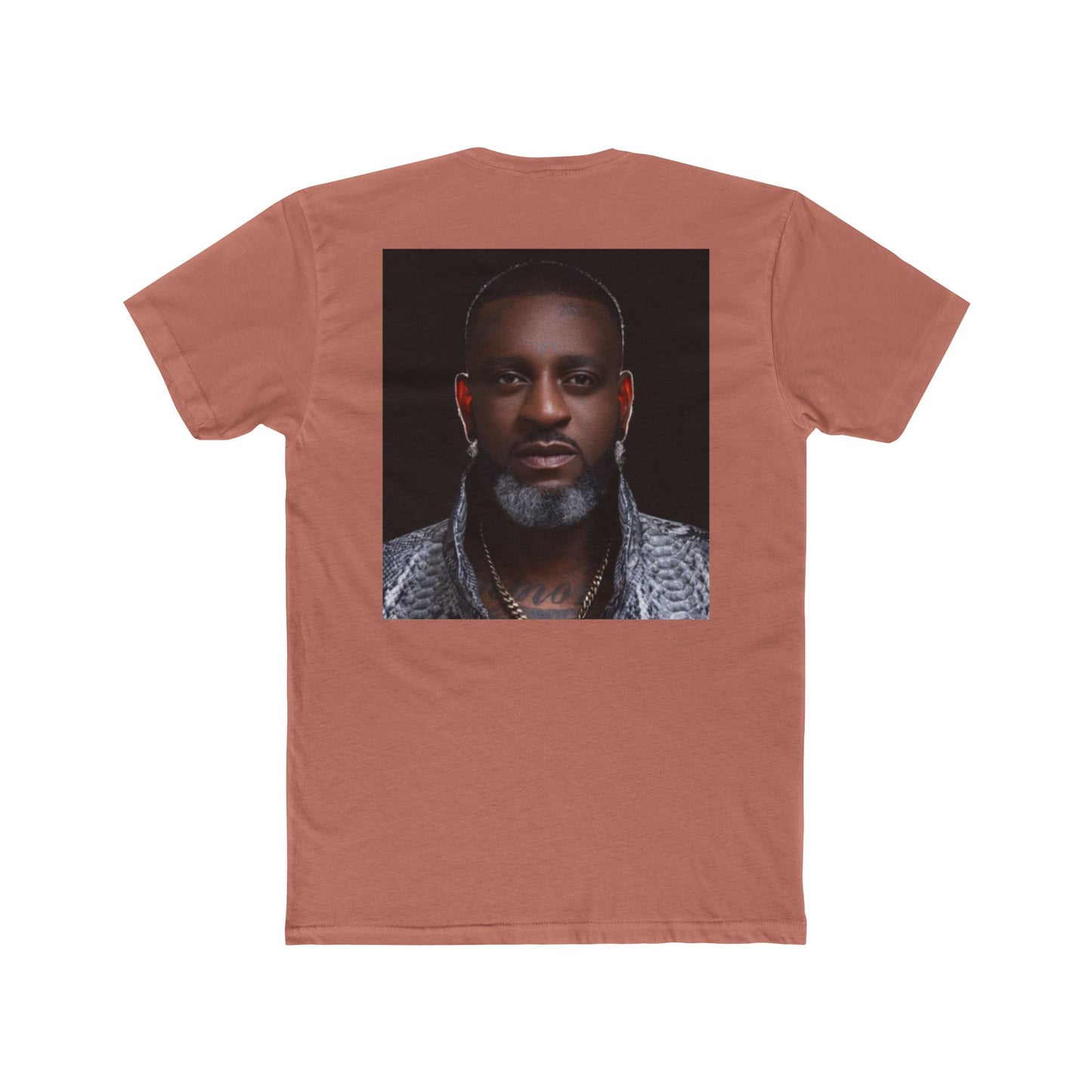 Unisex Cotton Crew Tee with Bold Portrait Design