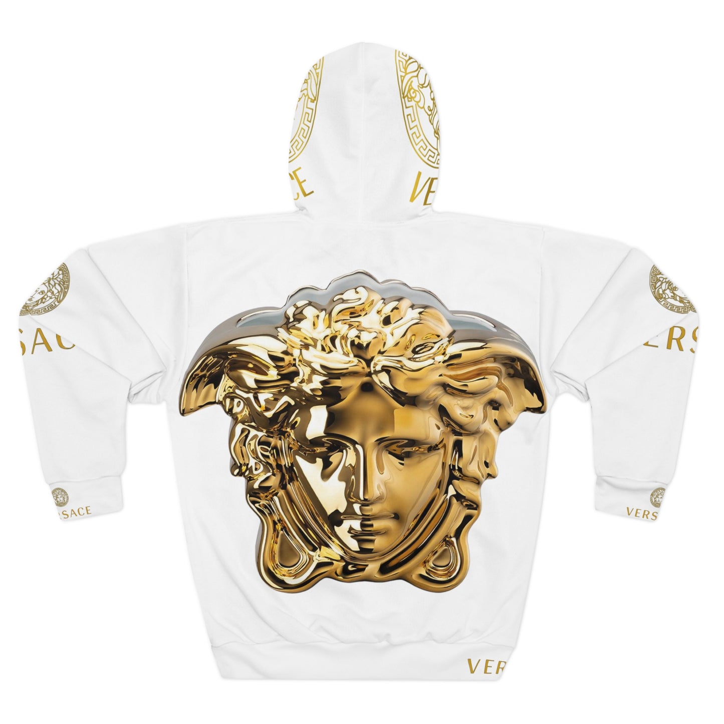 Luxurious Versace-Inspired Unisex Pullover Hoodie, Trendy Streetwear, Fashion Statement, Perfect Gift, Comfortable Layering
