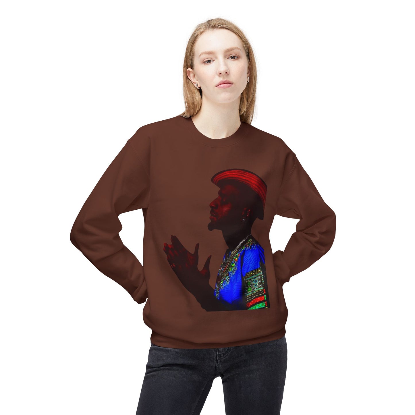 shirt local Cultural Vibes Crewneck Sweatshirt, Unisex Fleece Sweater, Ethnic Apparel, Holiday Gift, Cozy Fashion