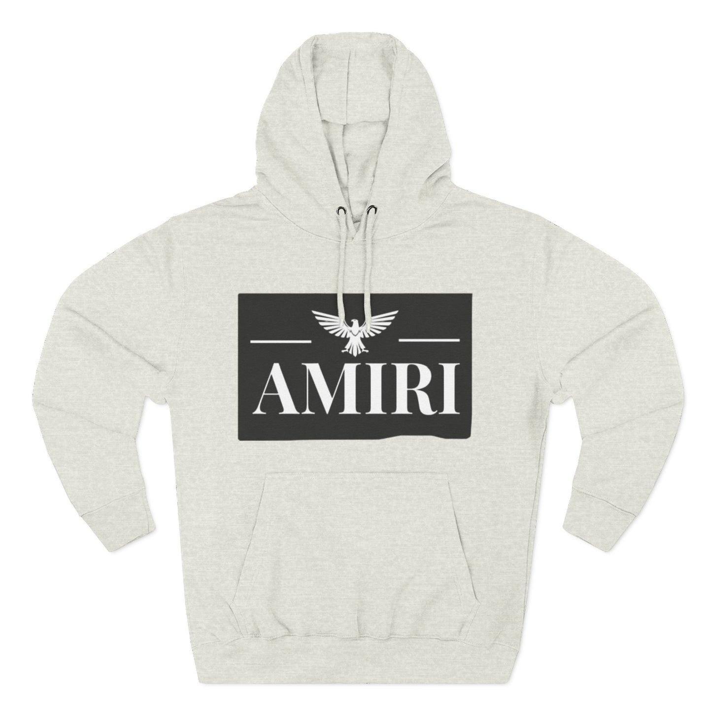 Amiri Logo Hoodie — Graphic Fleece Pullover with Eagle Emblem