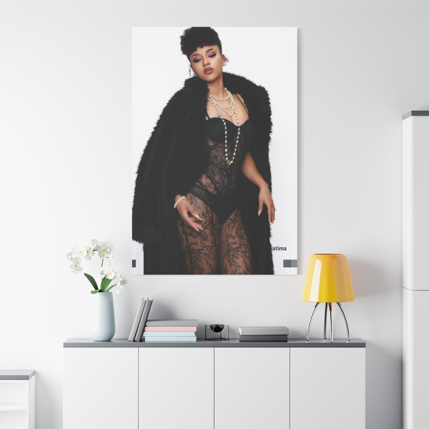 Elegant Stretched Canvas Print, Wall Art, Home Decor, Gift for Her, Modern Artwork, Fashion Photography